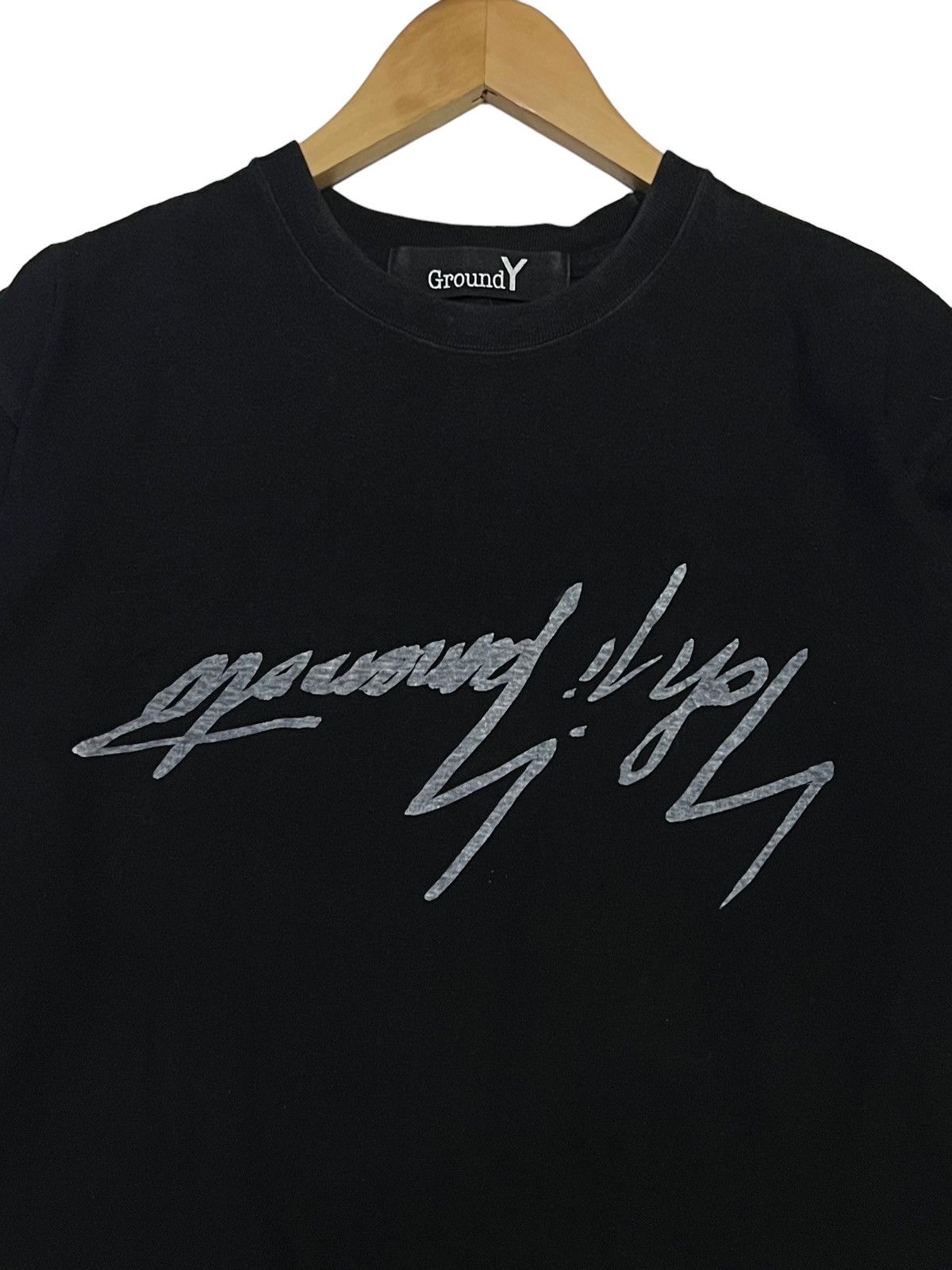 VINTAGE YOHJI YAMAMOTO UP SIDE DOWN BIG SPELLOUT LONG SLEEVE