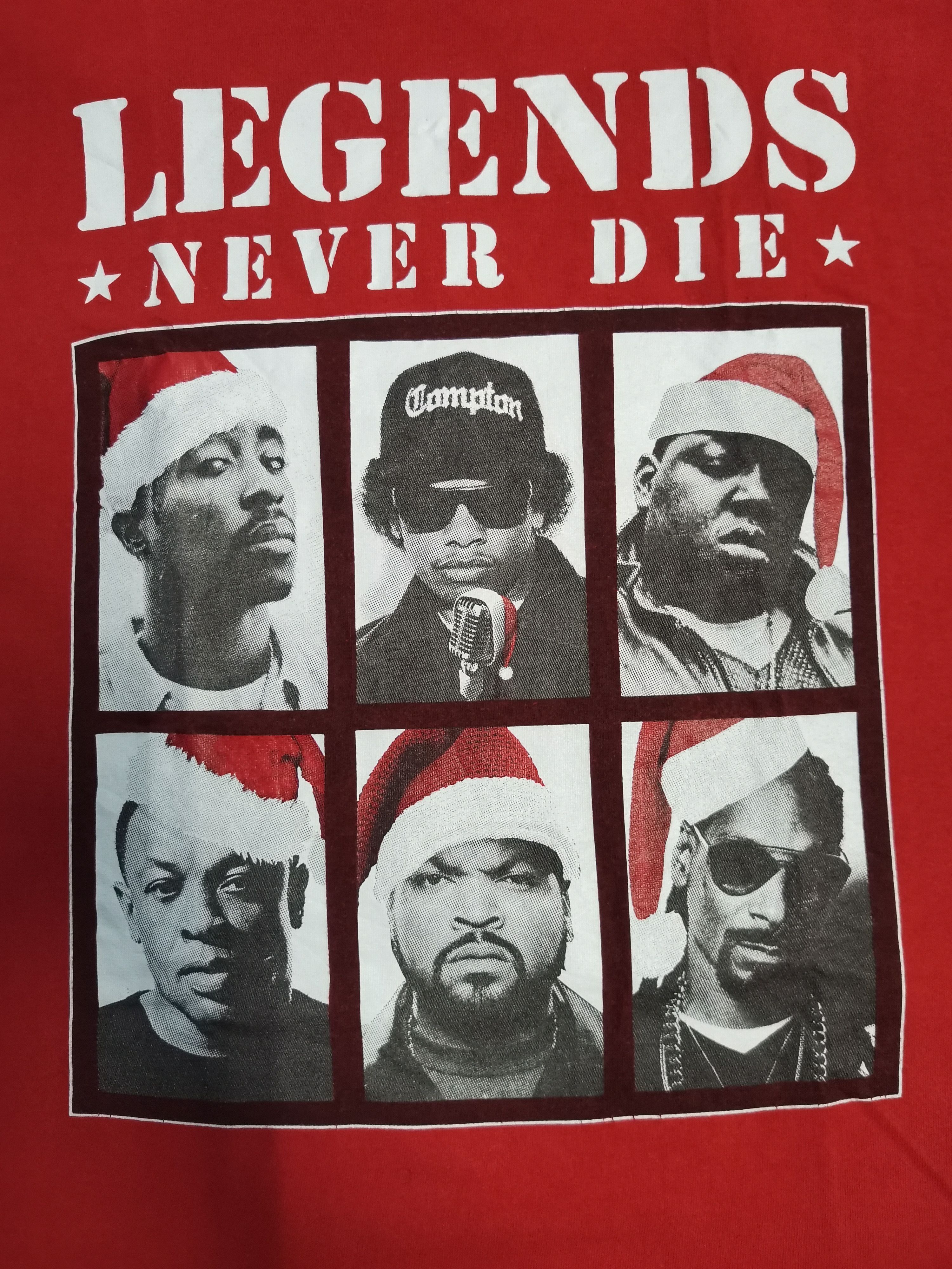 Band Tees Legends Never Dies Rap Tees Tupac Eminem Snoop dog Ice cube Size US M / EU 48-50 / 2 - 1 Thumbnail