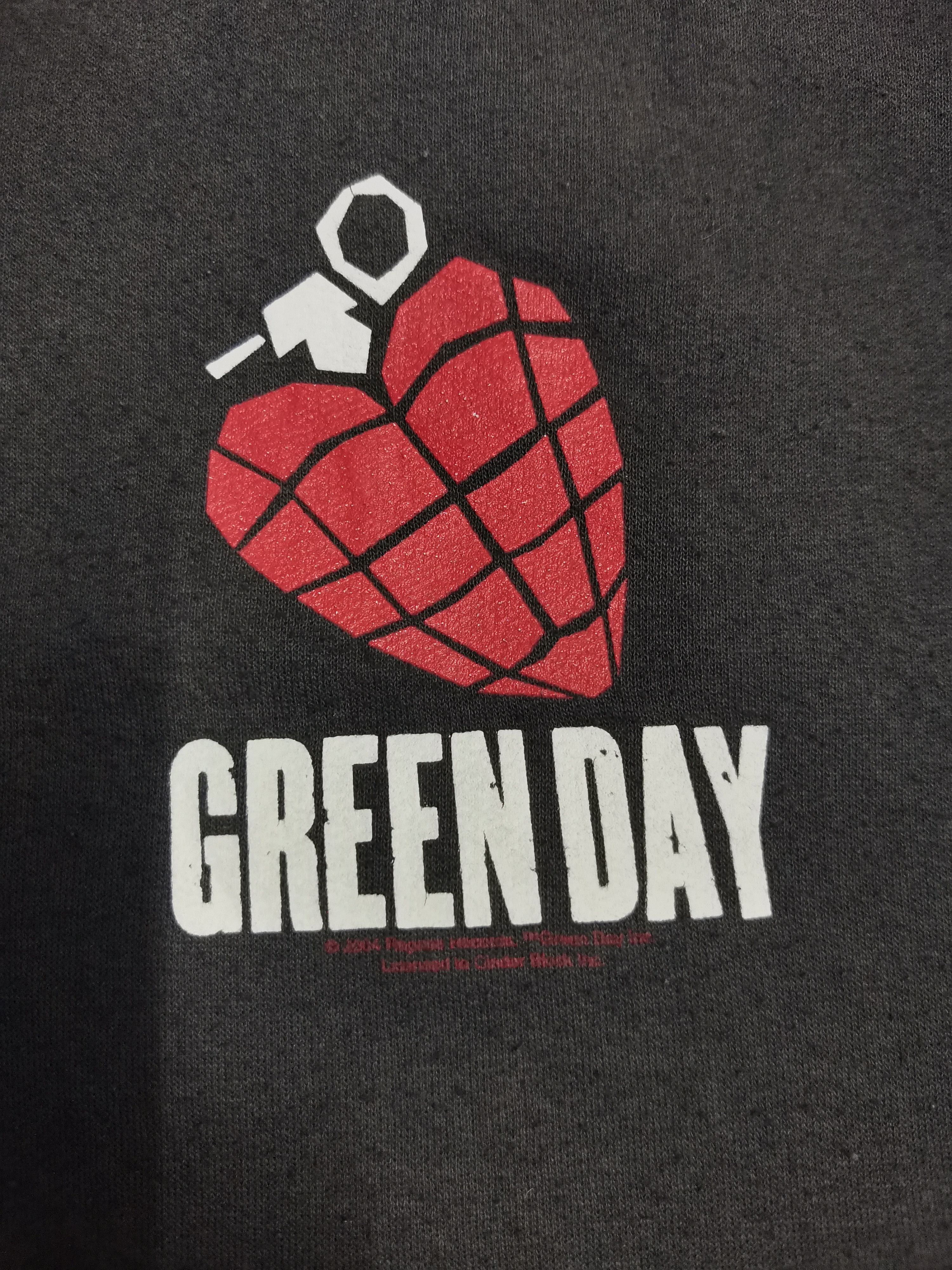 Vintage Green Day 2004 American Idiot Hoodie Warning