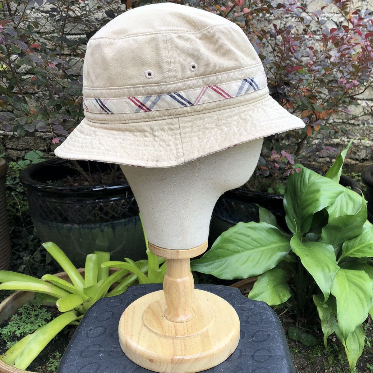 BEANPOLE × Japanese Brand Rare Vintage Bean Pole OG Logo Nova Check Styles Bucket Hat Size ONE SIZE - 4 Thumbnail