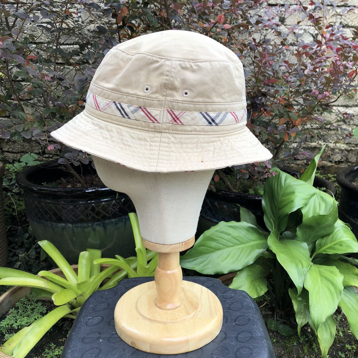 BEANPOLE × Japanese Brand Rare Vintage Bean Pole OG Logo Nova Check Styles Bucket Hat Size ONE SIZE - 2 Thumbnail
