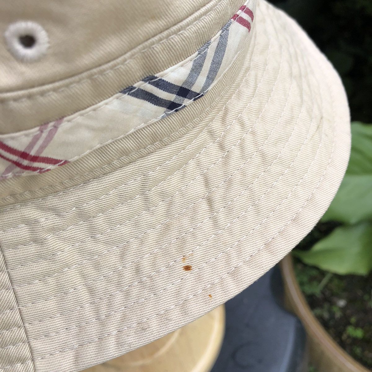 BEANPOLE × Japanese Brand Rare Vintage Bean Pole OG Logo Nova Check Styles Bucket Hat Size ONE SIZE - 6 Thumbnail