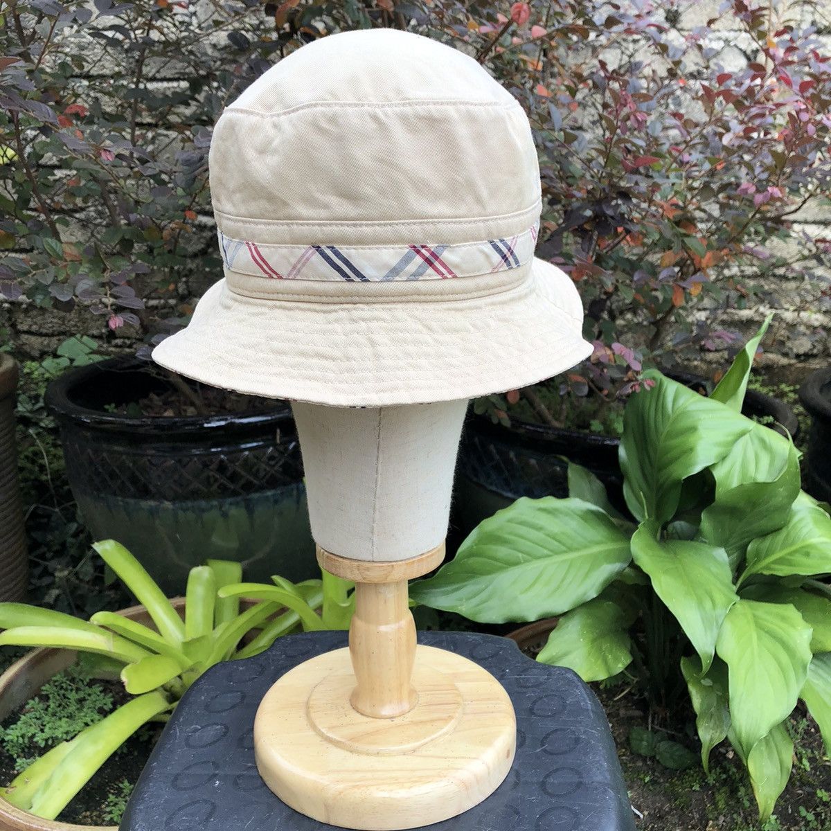 BEANPOLE × Japanese Brand Rare Vintage Bean Pole OG Logo Nova Check Styles Bucket Hat Size ONE SIZE - 3 Thumbnail