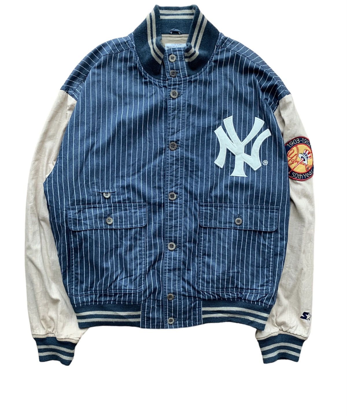 MLB New York Yankees 50th Anniversary Varsity Jacket Starter MLB Size US L / EU 52-54 / 3 - 2 Thumbnail