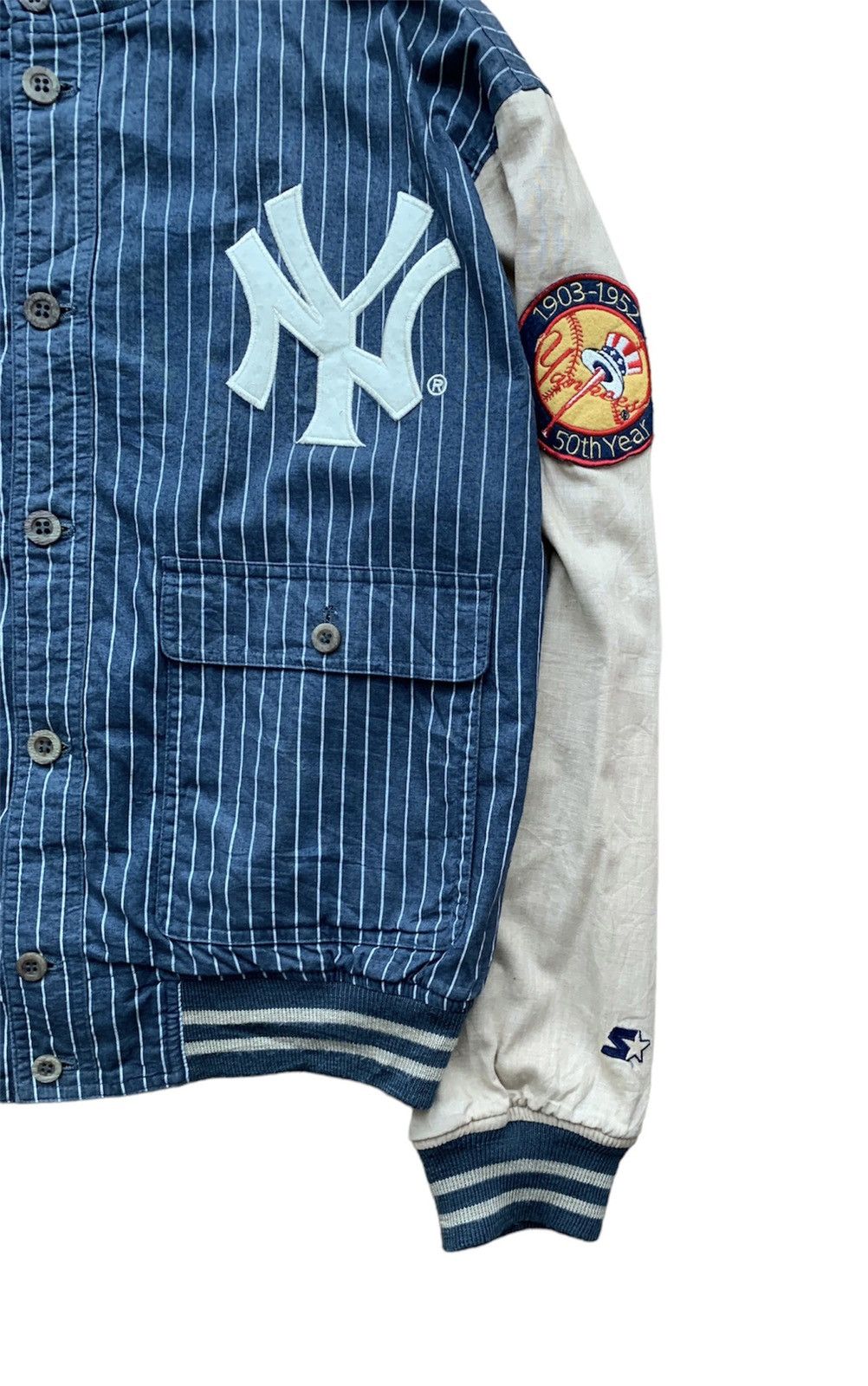 MLB New York Yankees 50th Anniversary Varsity Jacket Starter MLB Size US L / EU 52-54 / 3 - 3 Thumbnail