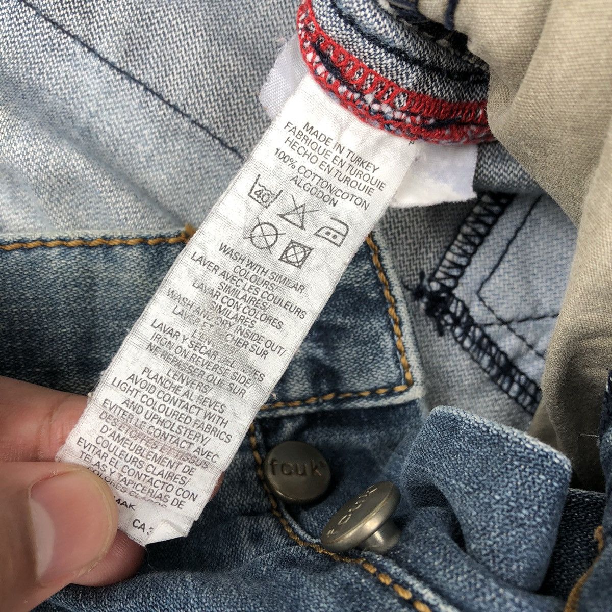 French Connection × Vintage 🔥Thrash🔥French Connection Patchwork Rips Distress Jeans Size US 36 / EU 52 - 15 Thumbnail