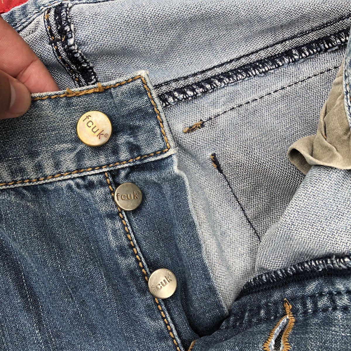 French Connection × Vintage 🔥Thrash🔥French Connection Patchwork Rips Distress Jeans Size US 36 / EU 52 - 14 Thumbnail