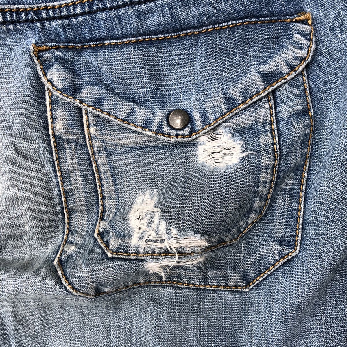 French Connection × Vintage 🔥Thrash🔥French Connection Patchwork Rips Distress Jeans Size US 36 / EU 52 - 10 Thumbnail