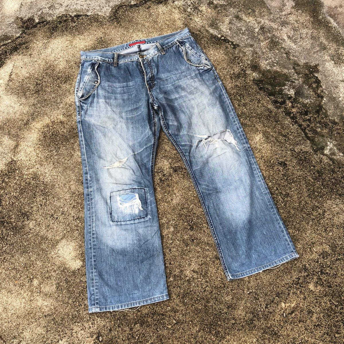 French Connection × Vintage 🔥Thrash🔥French Connection Patchwork Rips Distress Jeans Size US 36 / EU 52 - 1 Thumbnail