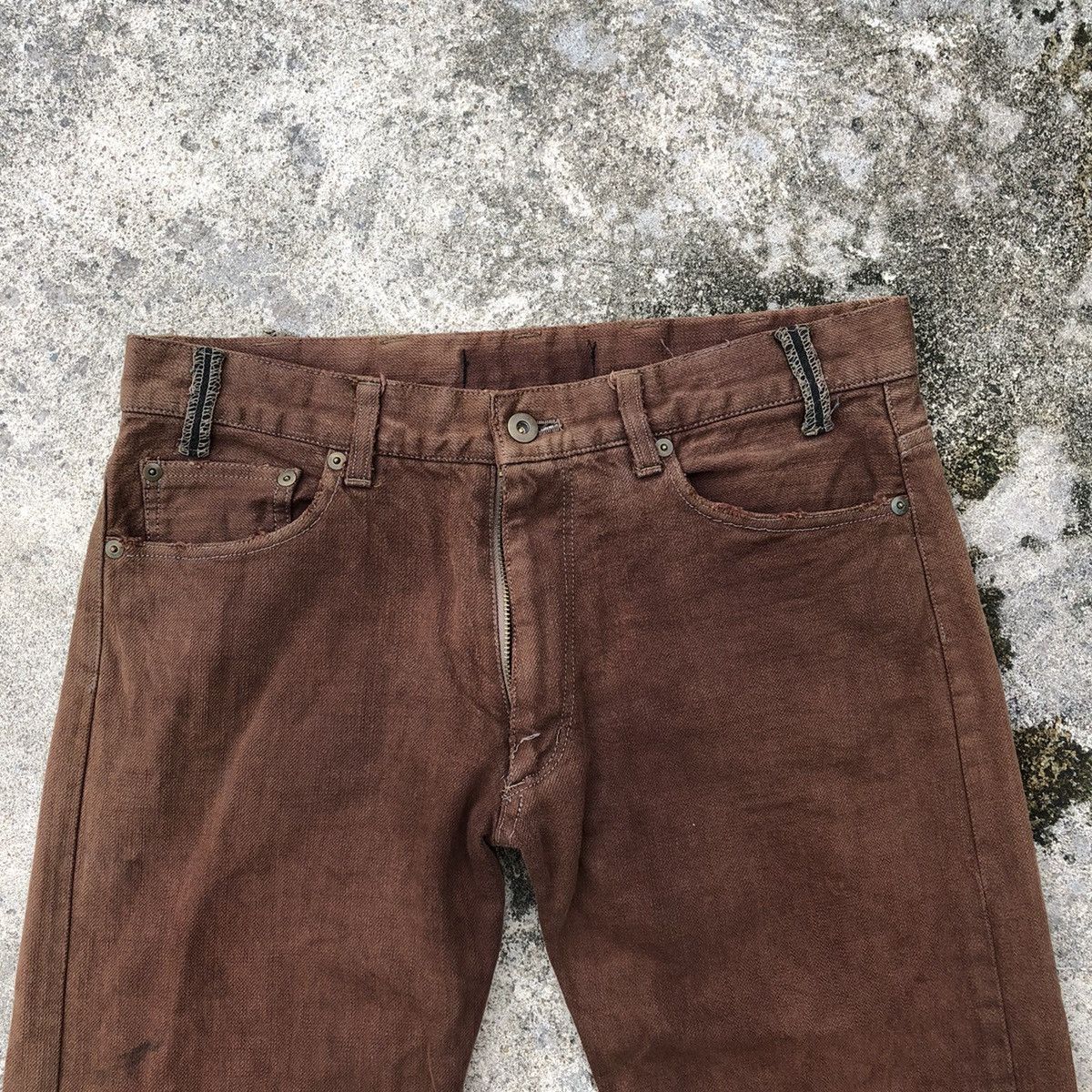 Japanese Brand × Vintage 🔥Rare🔥Vintage Figment Patchwork Distressed Punk Style Jeans Size US 32 / EU 48 - 2 Thumbnail