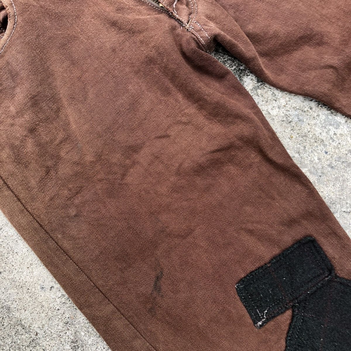 Japanese Brand × Vintage 🔥Rare🔥Vintage Figment Patchwork Distressed Punk Style Jeans Size US 32 / EU 48 - 9 Thumbnail