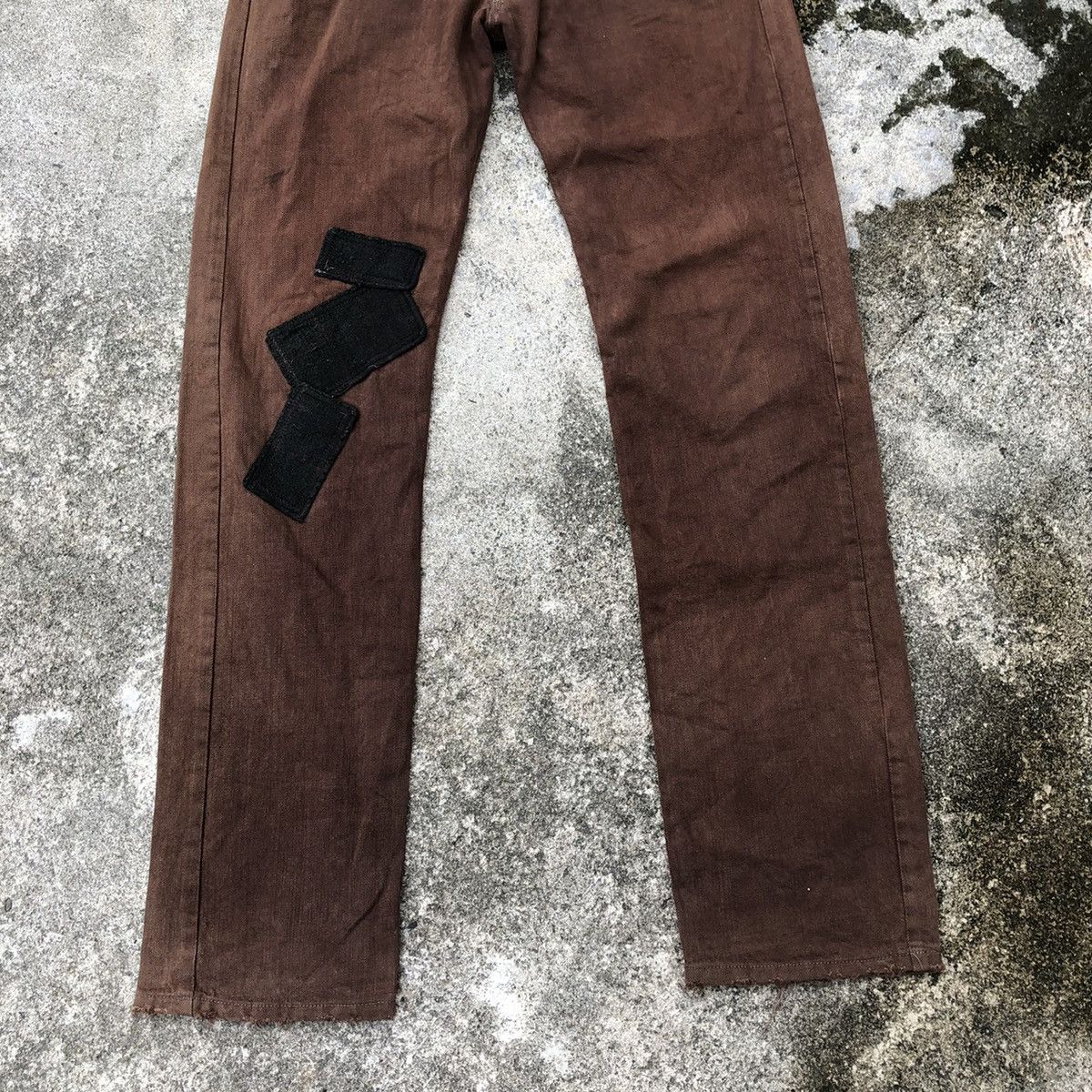Japanese Brand × Vintage 🔥Rare🔥Vintage Figment Patchwork Distressed Punk Style Jeans Size US 32 / EU 48 - 4 Thumbnail