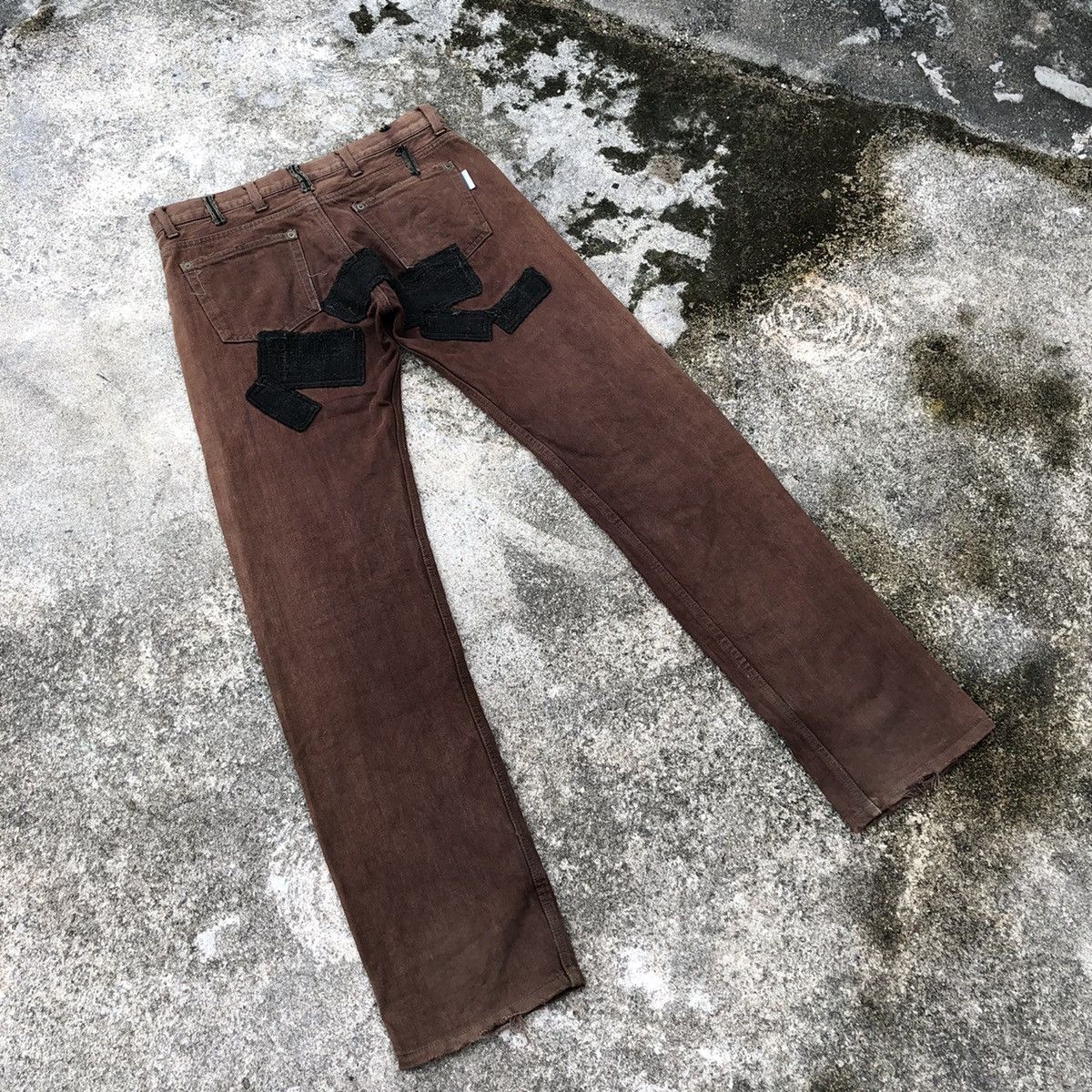Japanese Brand × Vintage 🔥Rare🔥Vintage Figment Patchwork Distressed Punk Style Jeans Size US 32 / EU 48 - 5 Thumbnail