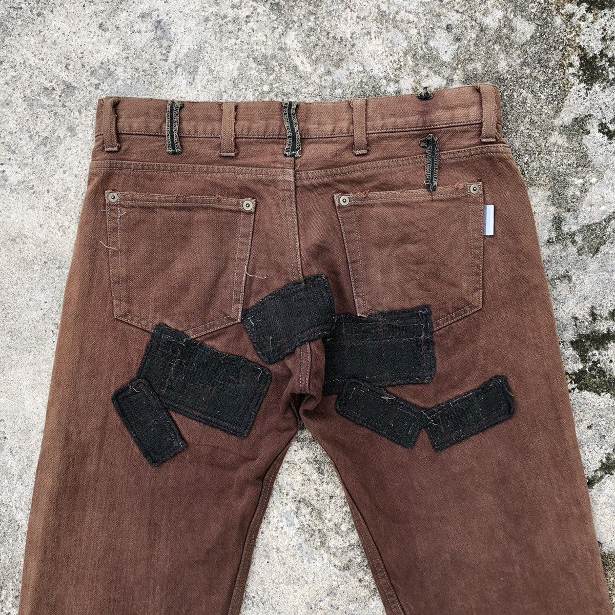 Japanese Brand × Vintage 🔥Rare🔥Vintage Figment Patchwork Distressed Punk Style Jeans Size US 32 / EU 48 - 6 Thumbnail
