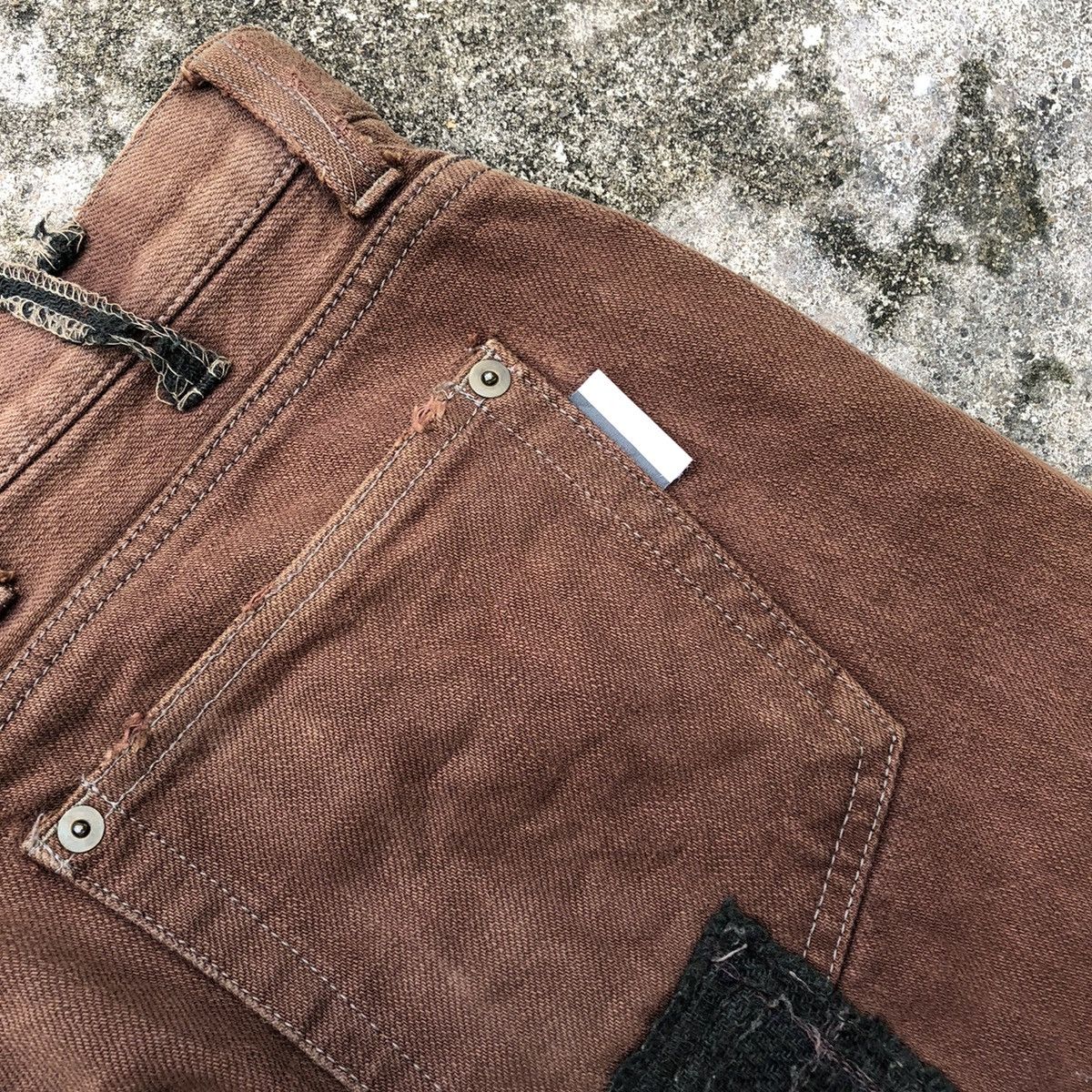 Japanese Brand × Vintage 🔥Rare🔥Vintage Figment Patchwork Distressed Punk Style Jeans Size US 32 / EU 48 - 13 Thumbnail