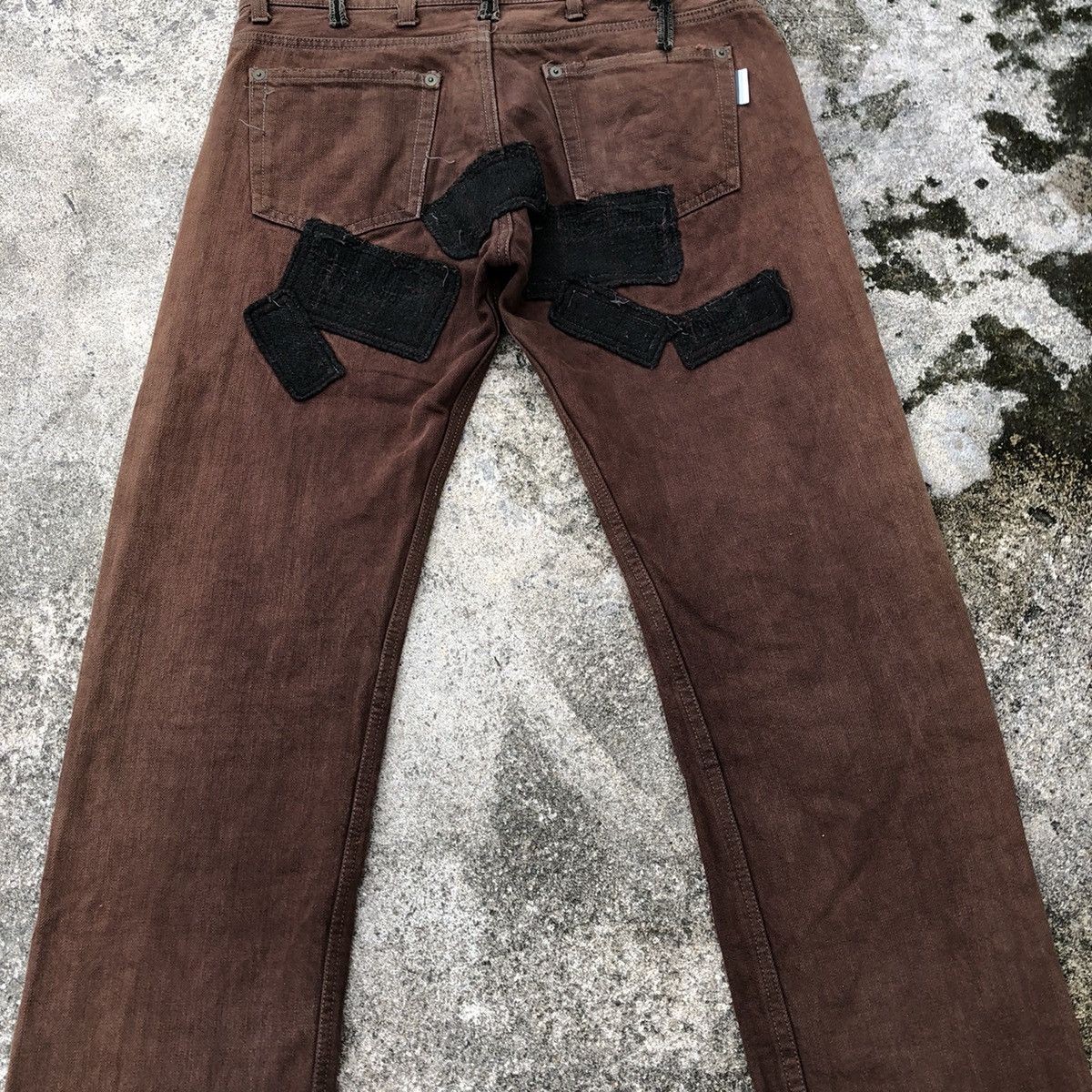 Japanese Brand × Vintage 🔥Rare🔥Vintage Figment Patchwork Distressed Punk Style Jeans Size US 32 / EU 48 - 7 Thumbnail