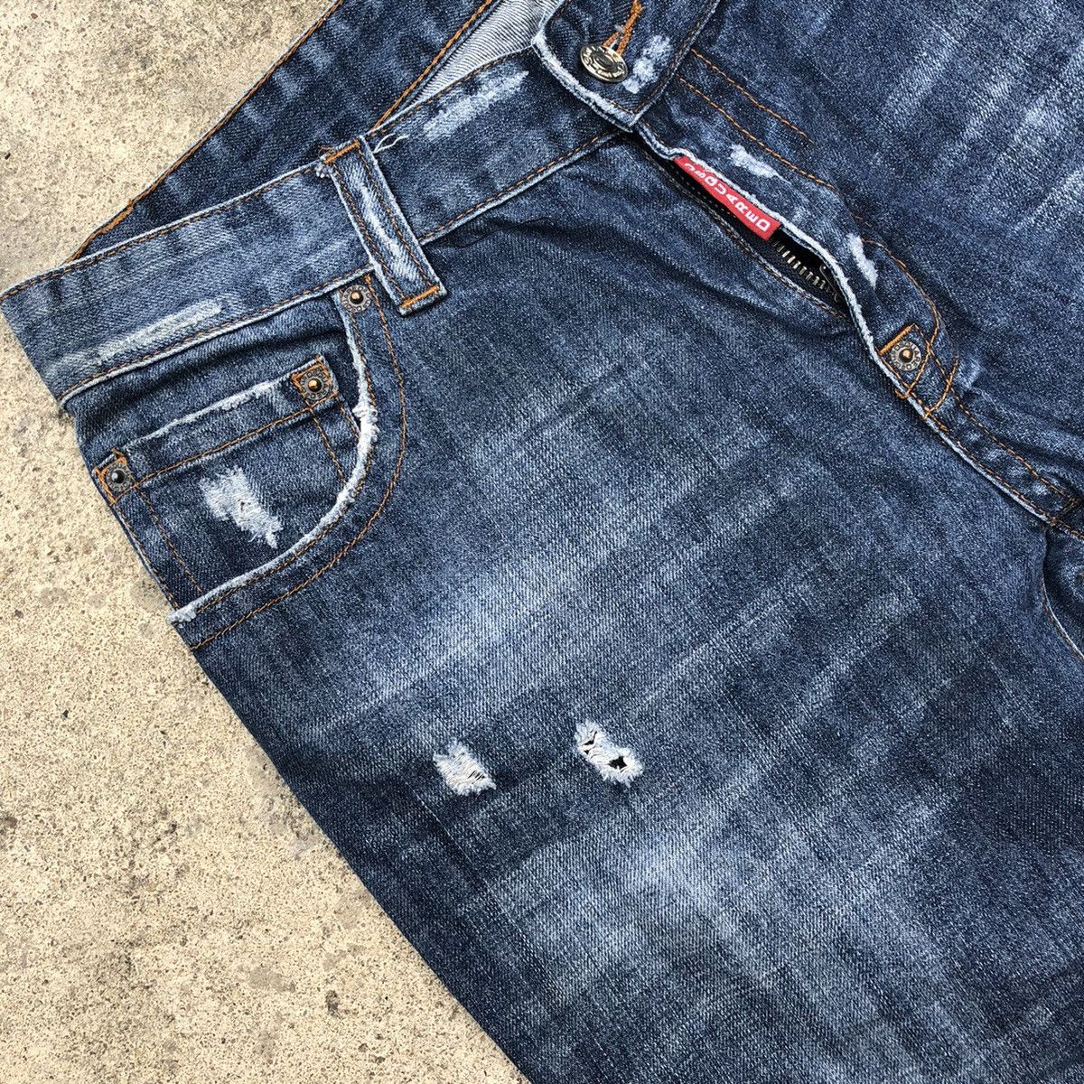 Dsquared2 × Vintage Rare Vintage Dsquared2 Distress Denim Jeans Size US 32 / EU 48 - 9 Thumbnail