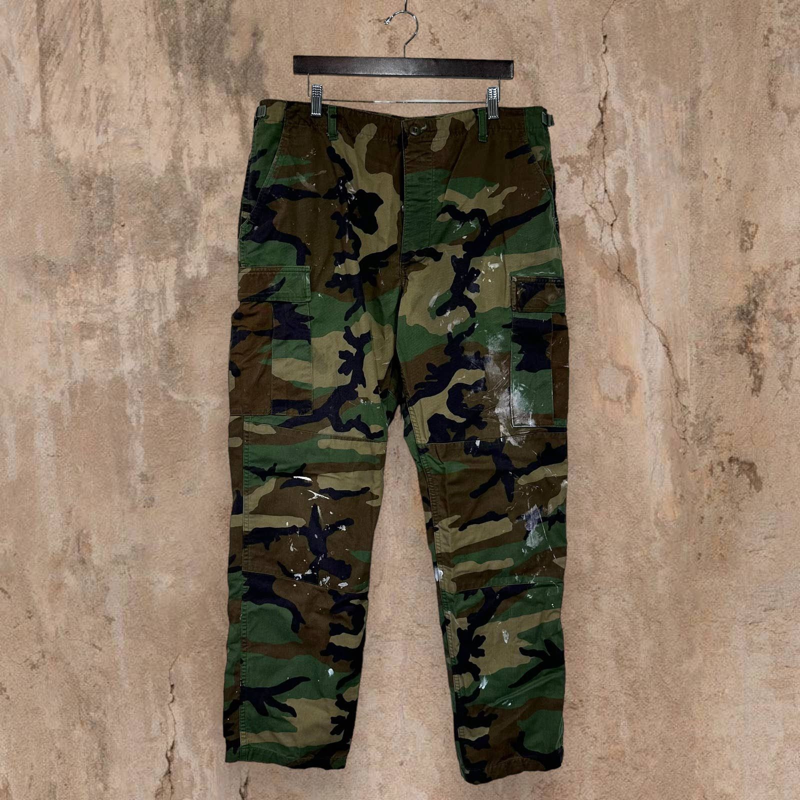 Vintage Vintage Military Camo Pants Baggy Double Knees Cargos 90s | Grailed