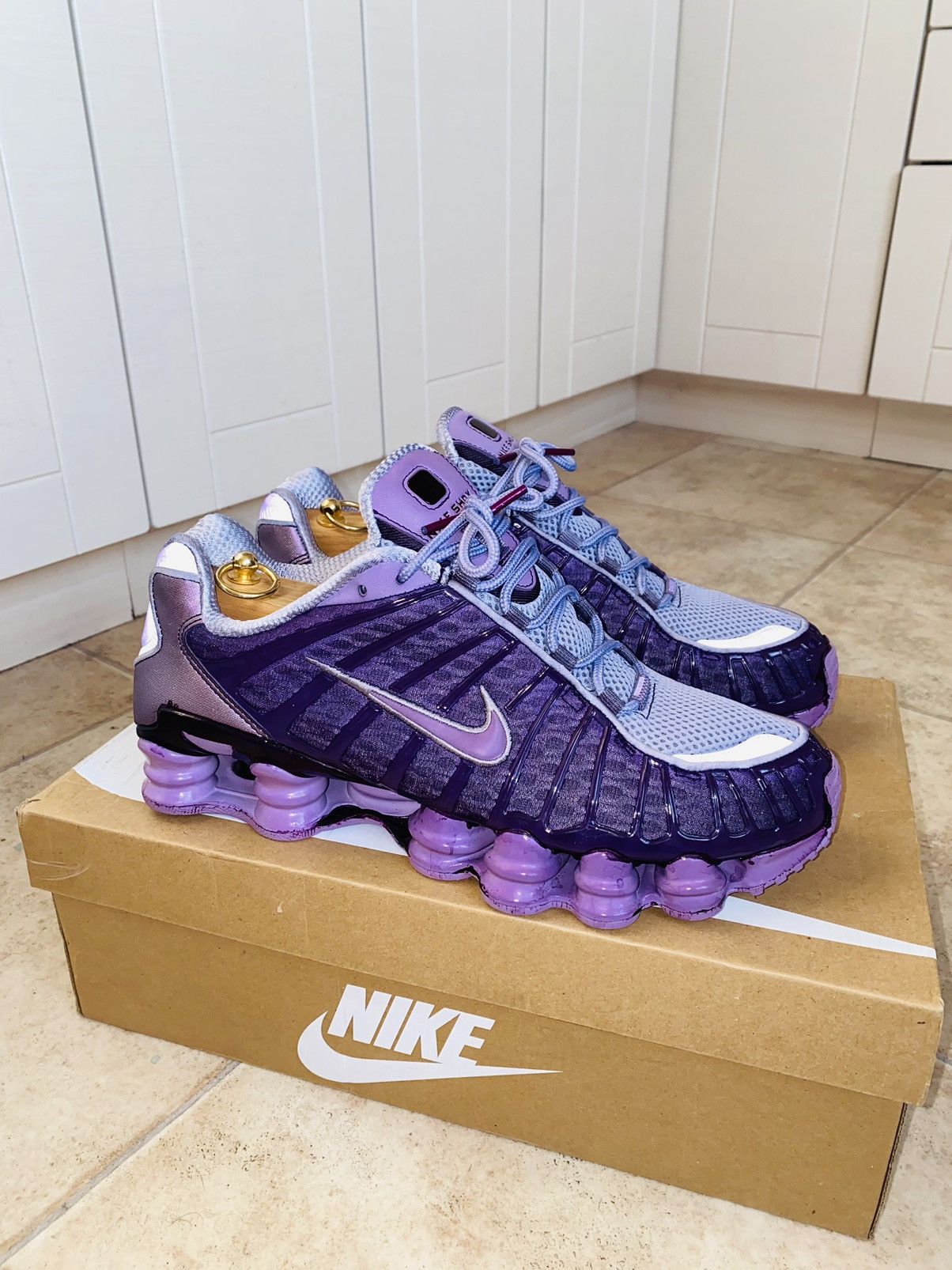 Nike Purple Supreme NikeLab Shox TL DipDye Tn Size Skepta Grailed