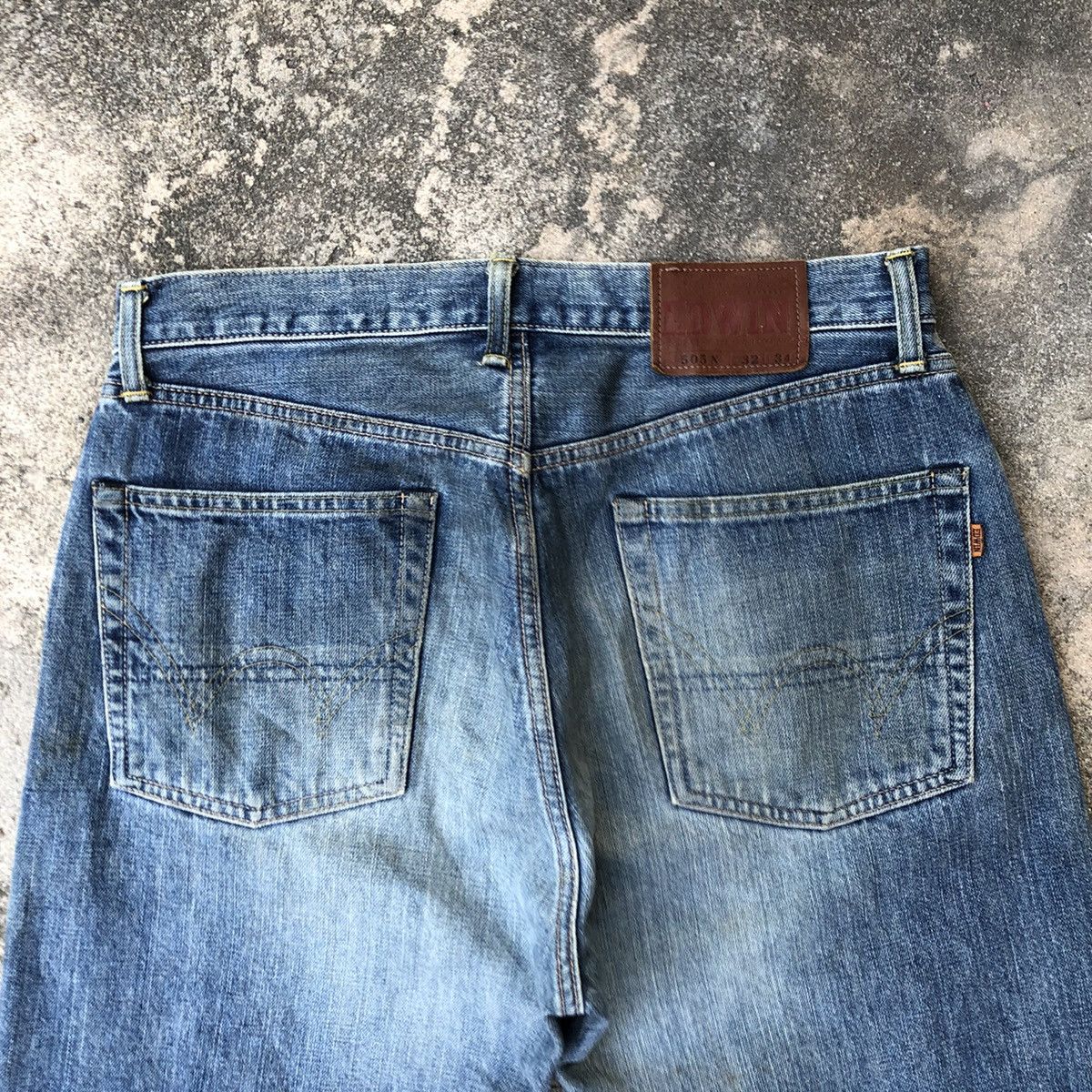 Edwin × Vintage Rare Vintage Edwin 505 Stoned Wash Distress Selvedge Jeans Size US 32 / EU 48 - 6 Thumbnail