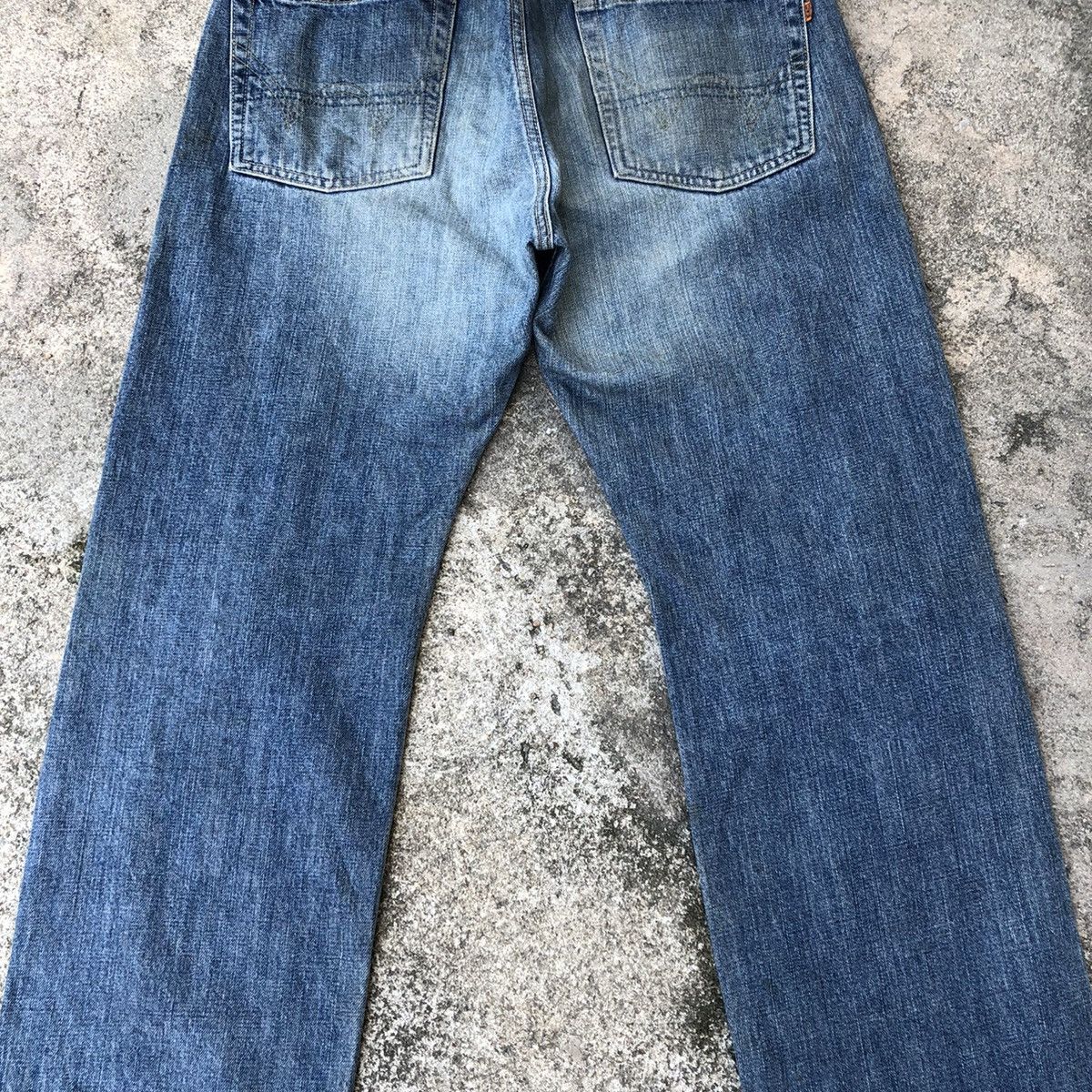 Edwin × Vintage Rare Vintage Edwin 505 Stoned Wash Distress Selvedge Jeans Size US 32 / EU 48 - 7 Thumbnail