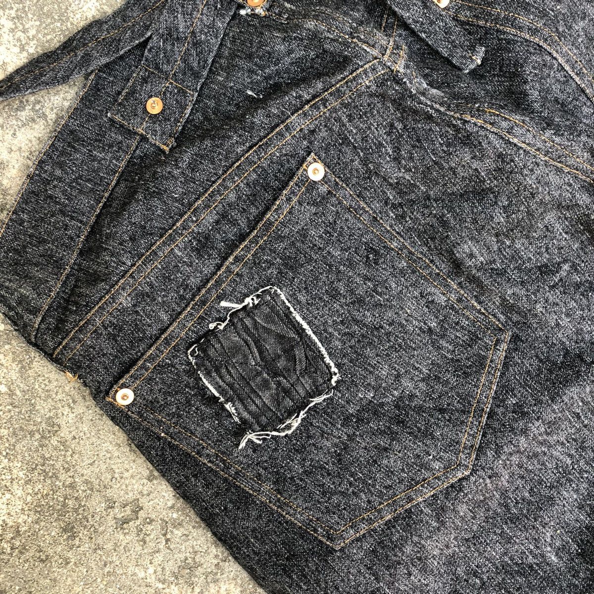 Japanese Brand × Vintage 🔥Rare🔥Vintage England Hyde SK Original Patchwork Denim Jeans Size US 32 / EU 48 - 10 Thumbnail