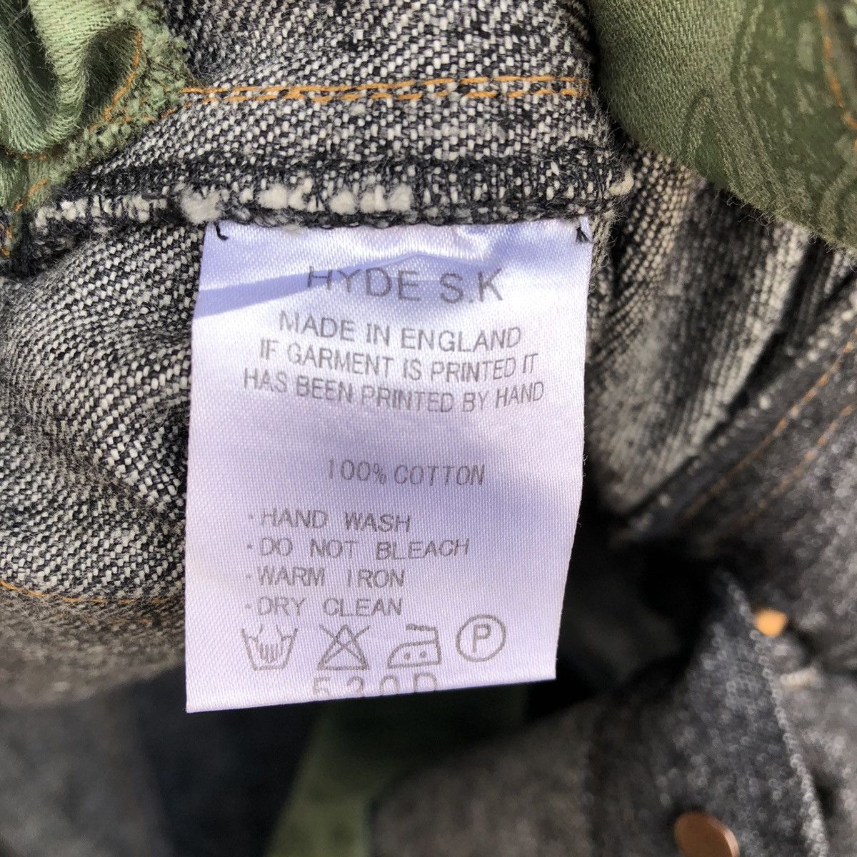 Japanese Brand × Vintage 🔥Rare🔥Vintage England Hyde SK Original Patchwork Denim Jeans Size US 32 / EU 48 - 15 Thumbnail