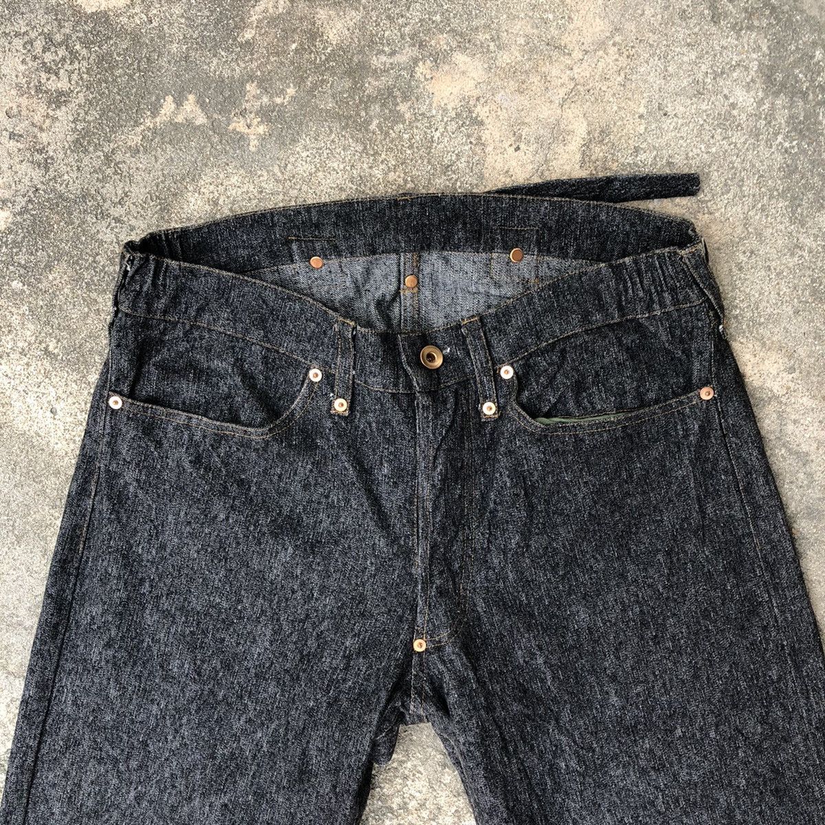 Japanese Brand × Vintage 🔥Rare🔥Vintage England Hyde SK Original Patchwork Denim Jeans Size US 32 / EU 48 - 2 Thumbnail