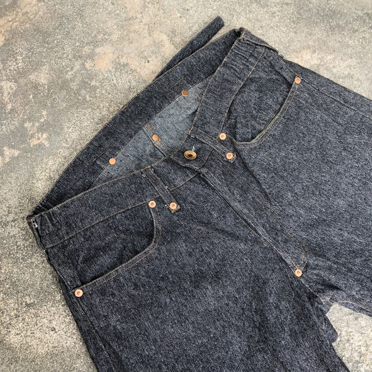 Japanese Brand × Vintage 🔥Rare🔥Vintage England Hyde SK Original Patchwork Denim Jeans Size US 32 / EU 48 - 12 Thumbnail