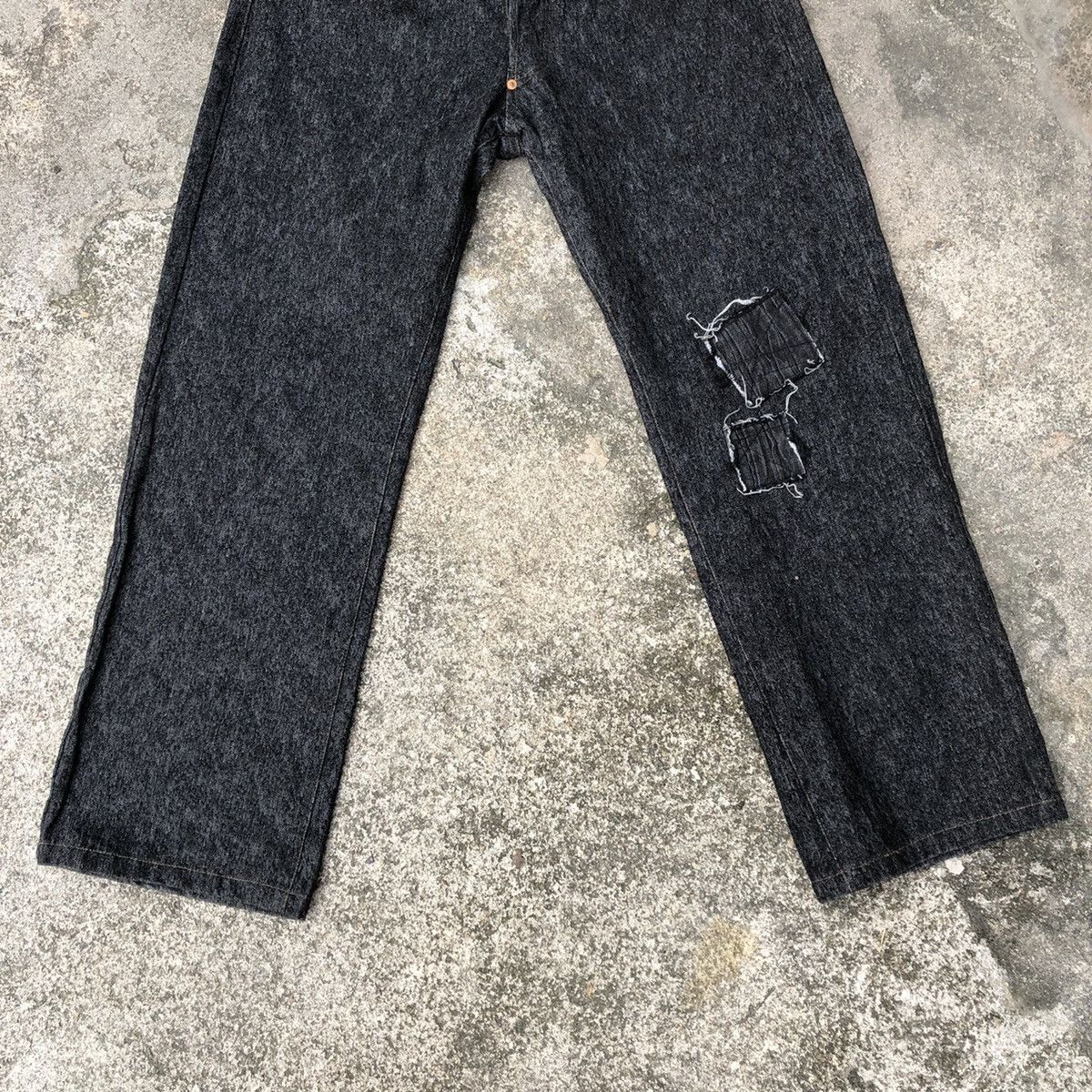 Japanese Brand × Vintage 🔥Rare🔥Vintage England Hyde SK Original Patchwork Denim Jeans Size US 32 / EU 48 - 4 Thumbnail