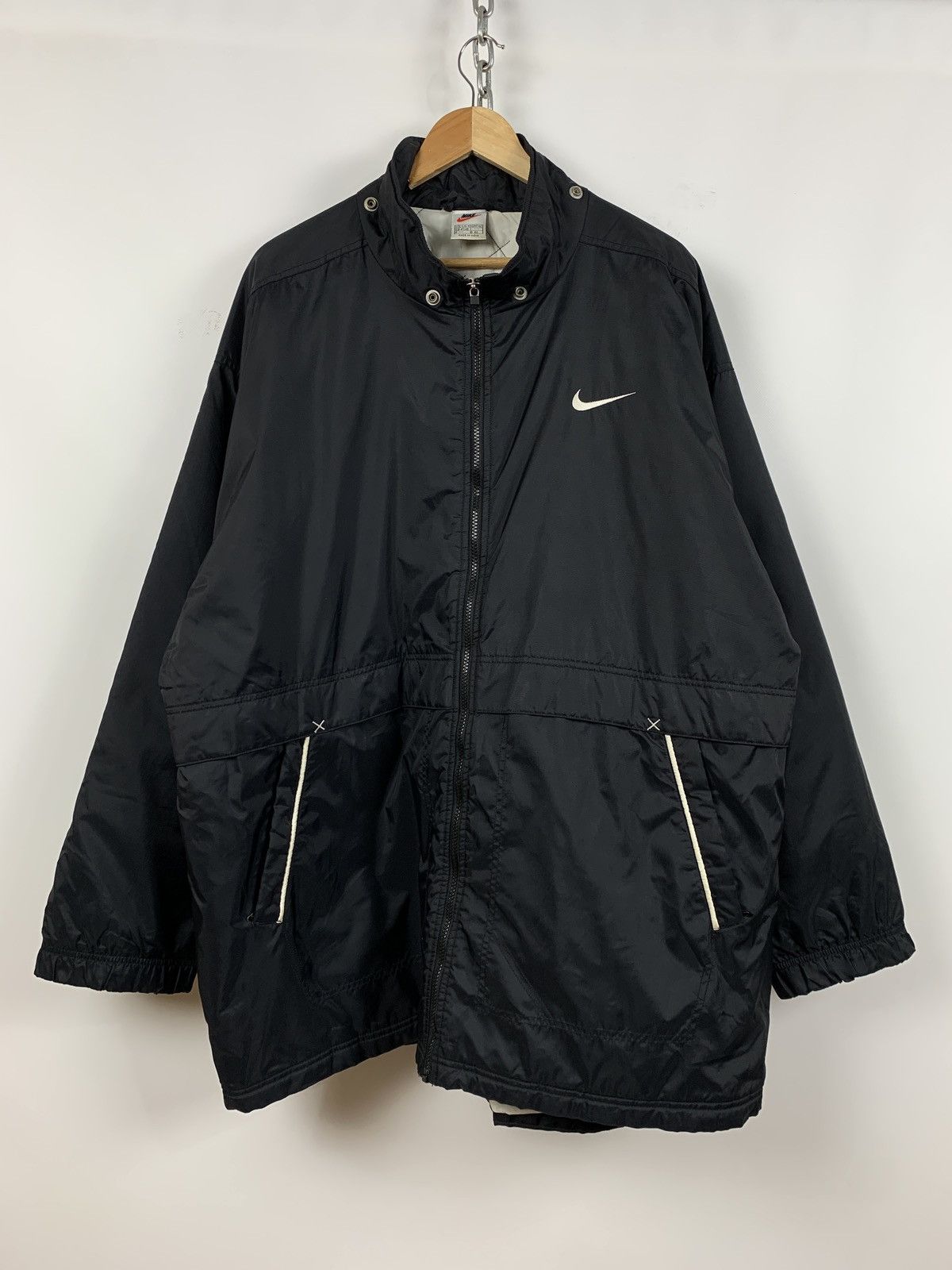 Nike 90s Vintage Nike Big Logo Embroidered Swoosh Coat Jacket Size US XXL / EU 58 / 5 - 2 Thumbnail