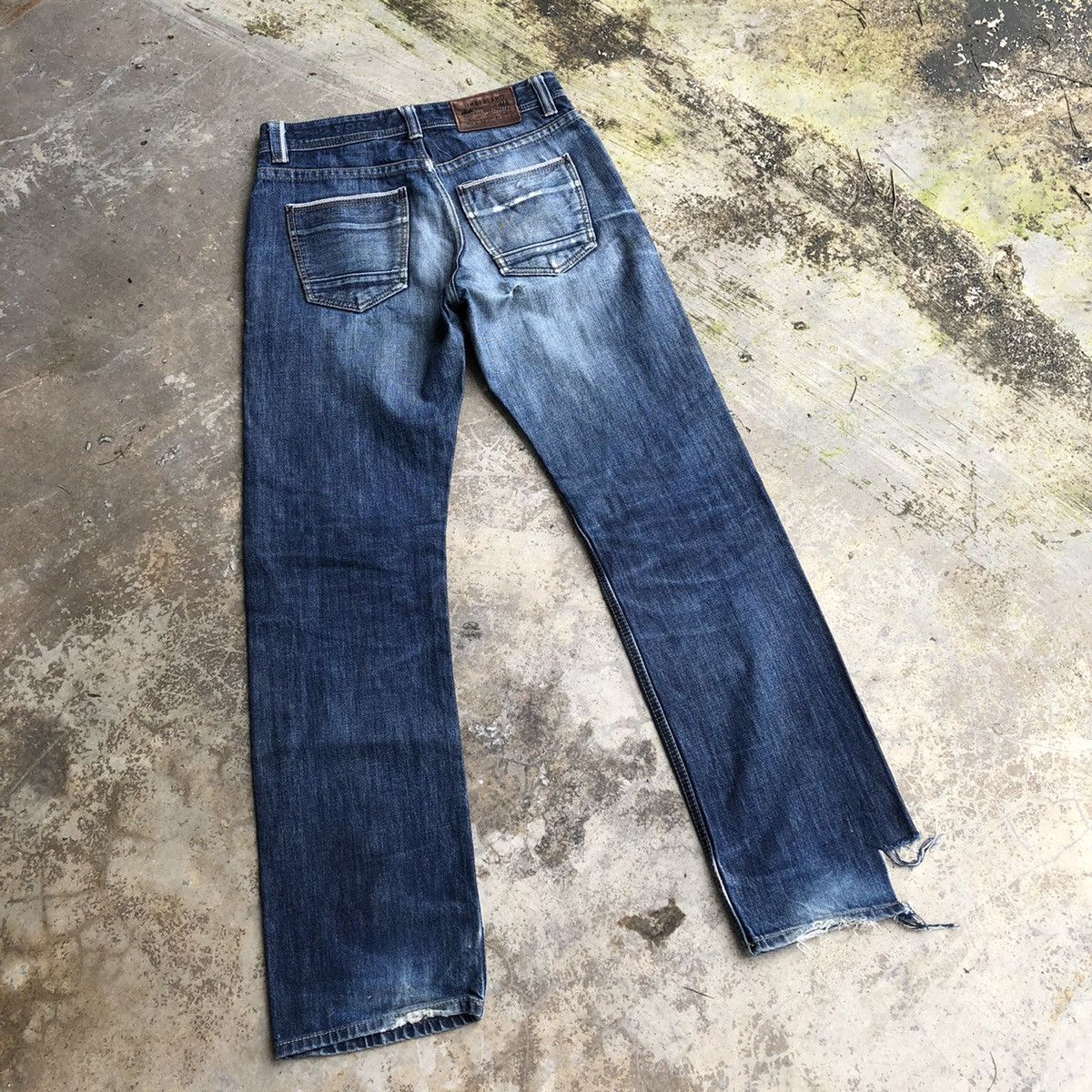 Timberland × Vintage 🔥Thrash🔥Timberland Blue Wash Rips Distress Selvedge Jeans Size US 30 / EU 46 - 4 Thumbnail