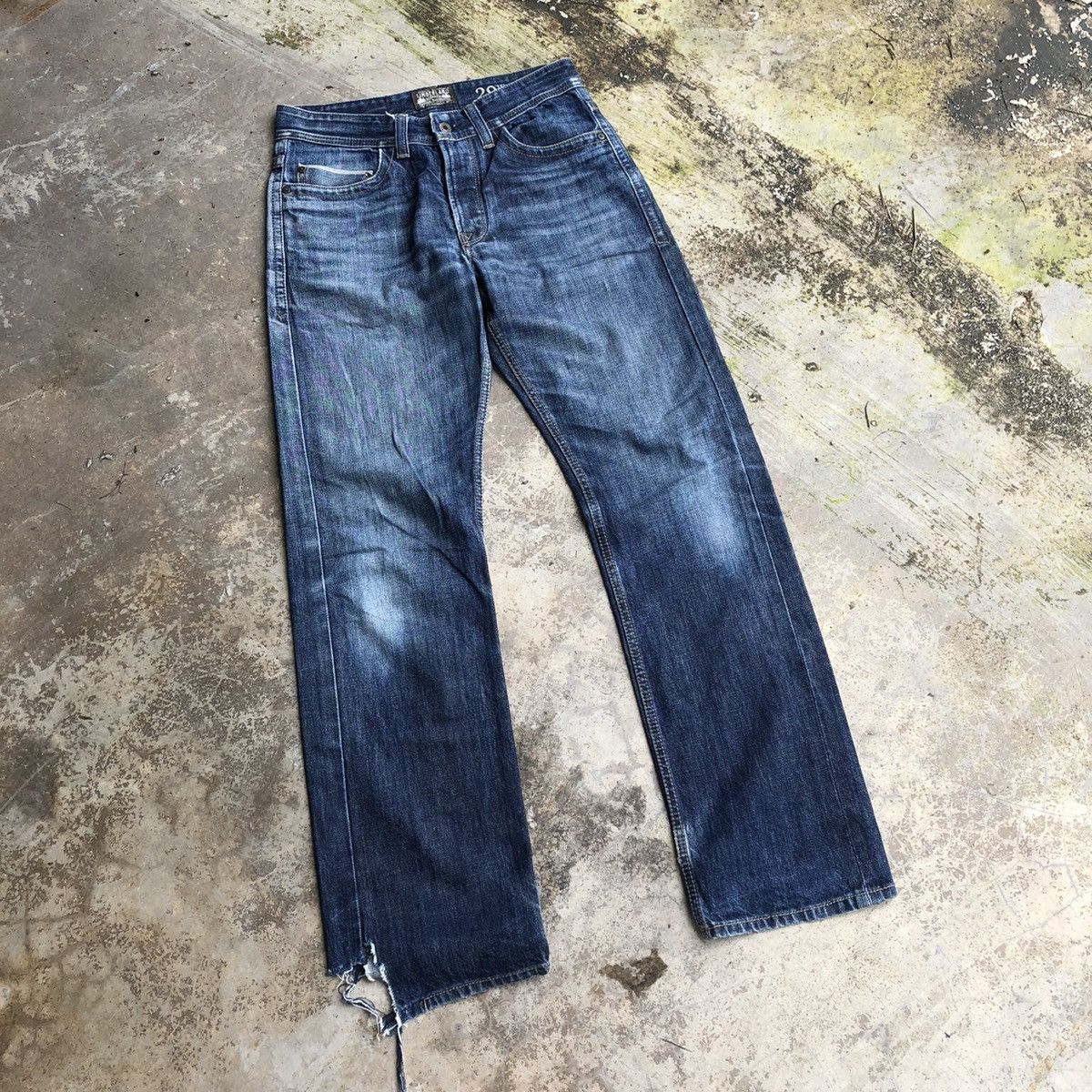 Timberland × Vintage 🔥Thrash🔥Timberland Blue Wash Rips Distress Selvedge Jeans Size US 30 / EU 46 - 1 Thumbnail