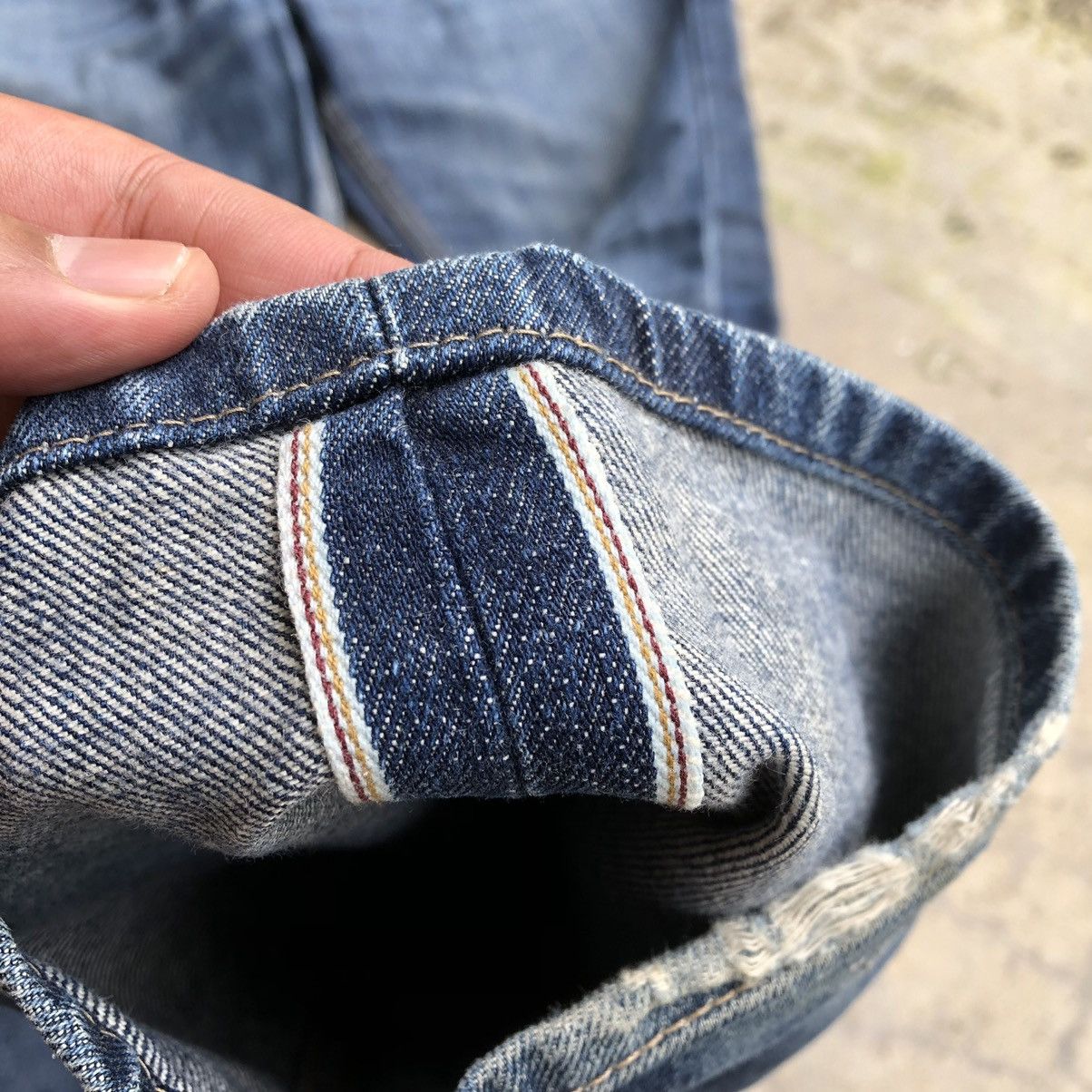Timberland × Vintage 🔥Thrash🔥Timberland Blue Wash Rips Distress Selvedge Jeans Size US 30 / EU 46 - 10 Thumbnail