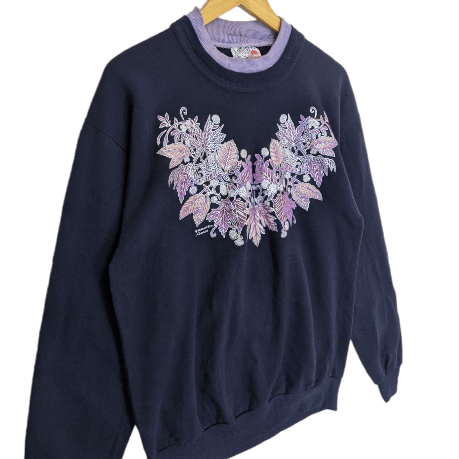 Vintage Vintage 90's MORNING SUN Flower Full Image Jumper Sweatshirt Size US M / EU 48-50 / 2 - 3 Thumbnail