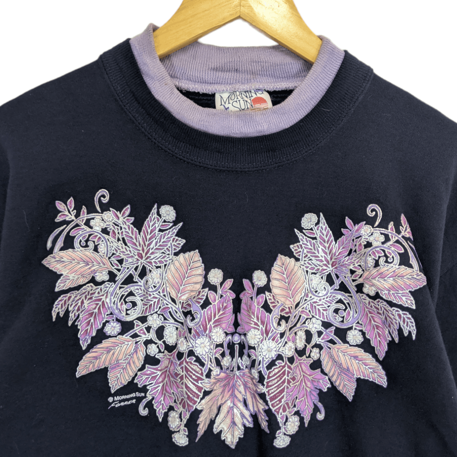 Vintage Vintage 90's MORNING SUN Flower Full Image Jumper Sweatshirt Size US M / EU 48-50 / 2 - 4 Thumbnail