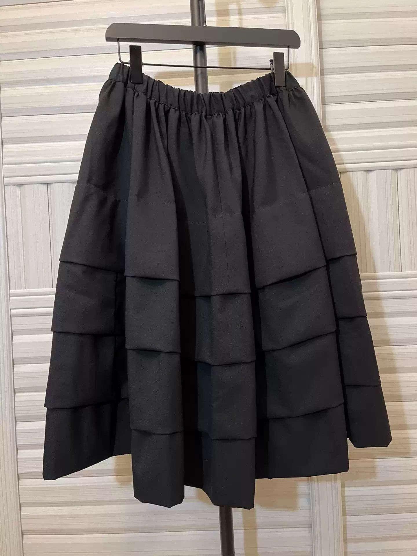 Comme des Garcons Black CDG layered Woolen Skirt Size 30" / US 8 / IT 44 - 3 Thumbnail