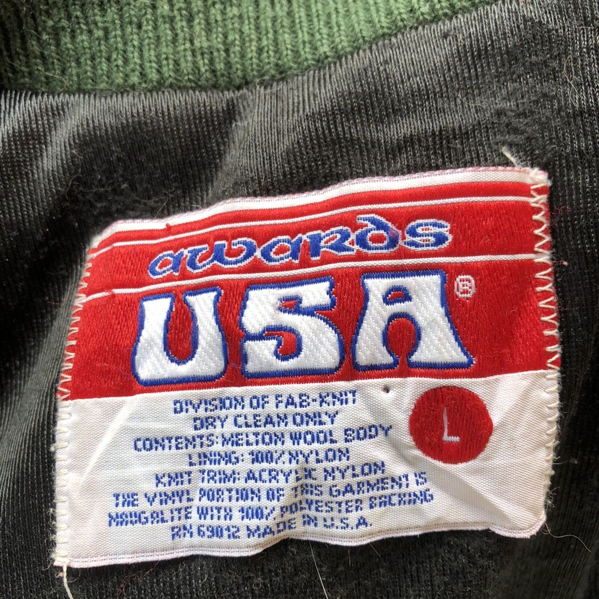 Vintage 🔥Distress🔥🇺🇸Award USA Sleeves Leather Wool Varsity Jacket Size US M / EU 48-50 / 2 - 22 Thumbnail
