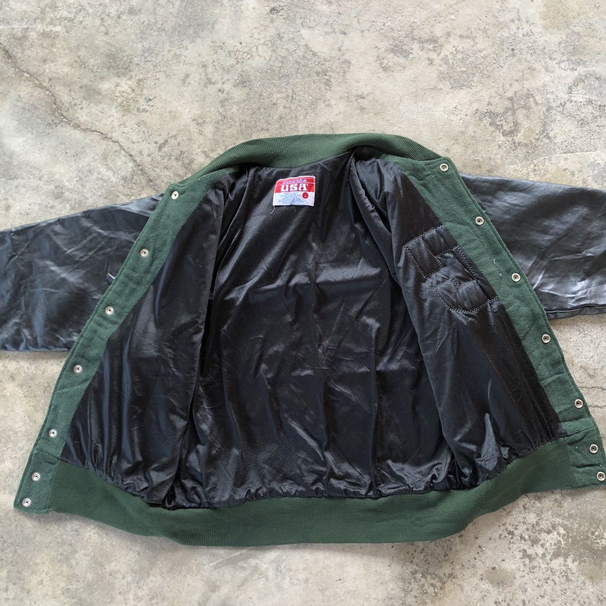 Vintage 🔥Distress🔥🇺🇸Award USA Sleeves Leather Wool Varsity Jacket Size US M / EU 48-50 / 2 - 21 Thumbnail