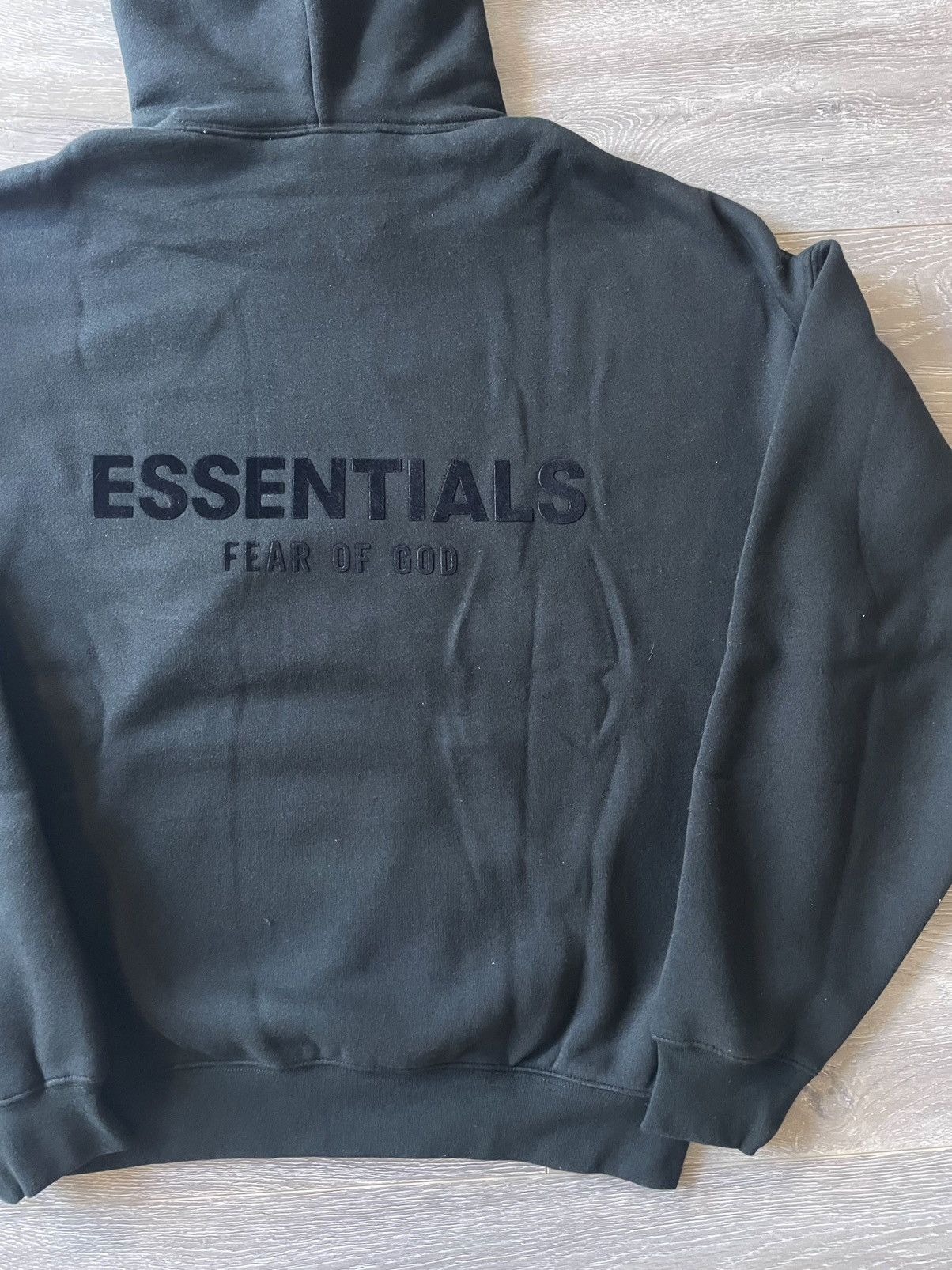 Essentials FOG Fear of God Fear of God Essentials Black Hoodie Grailed