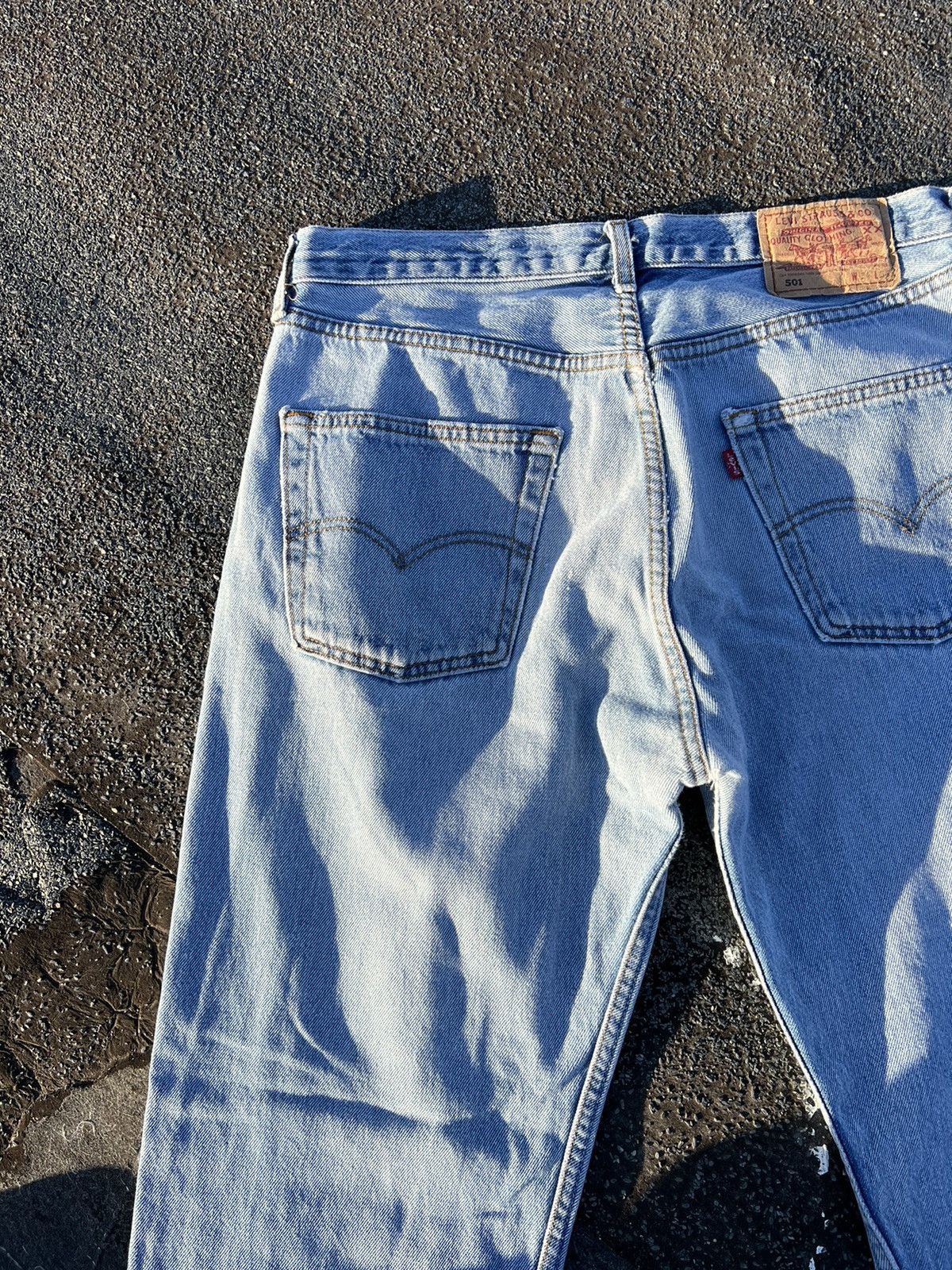 Levi's × Levi's Vintage Clothing × Vintage Vintage Levi’s 501 Light Blue Distressed Denim Pant Size US 34 / EU 50 - 13 Thumbnail