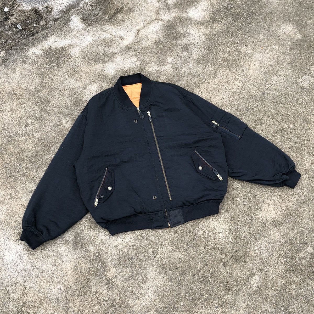 Japanese Brand × Vintage 🔥Rare🔥🇯🇵POTLATCH 80-East Reversible Flight Bomber Jacket Size US L / EU 52-54 / 3 - 1 Thumbnail