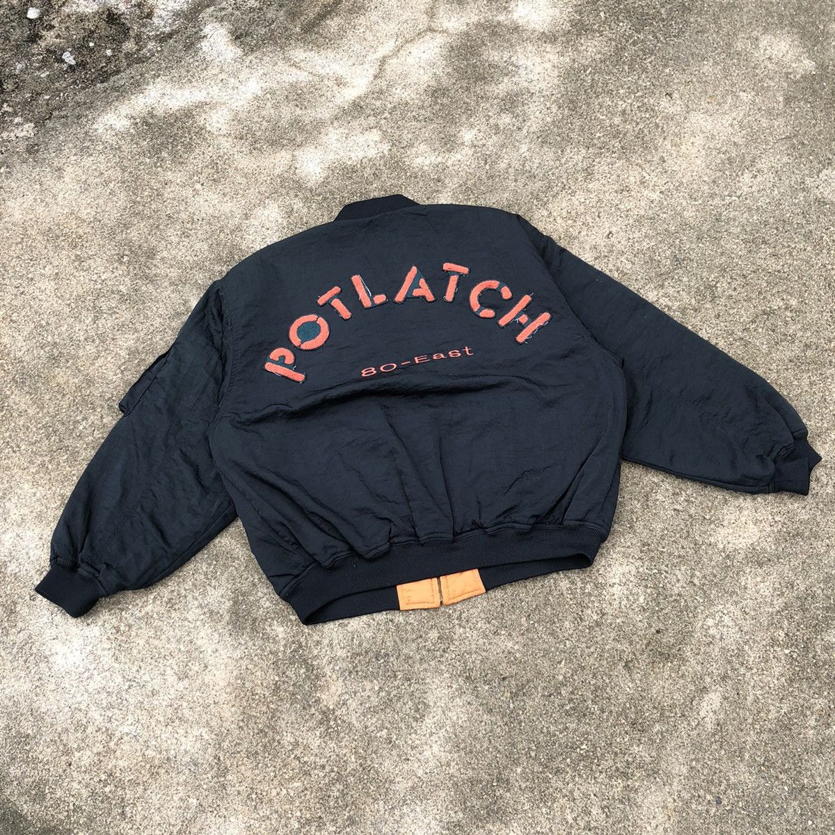 Japanese Brand × Vintage 🔥Rare🔥🇯🇵POTLATCH 80-East Reversible Flight Bomber Jacket Size US L / EU 52-54 / 3 - 4 Thumbnail
