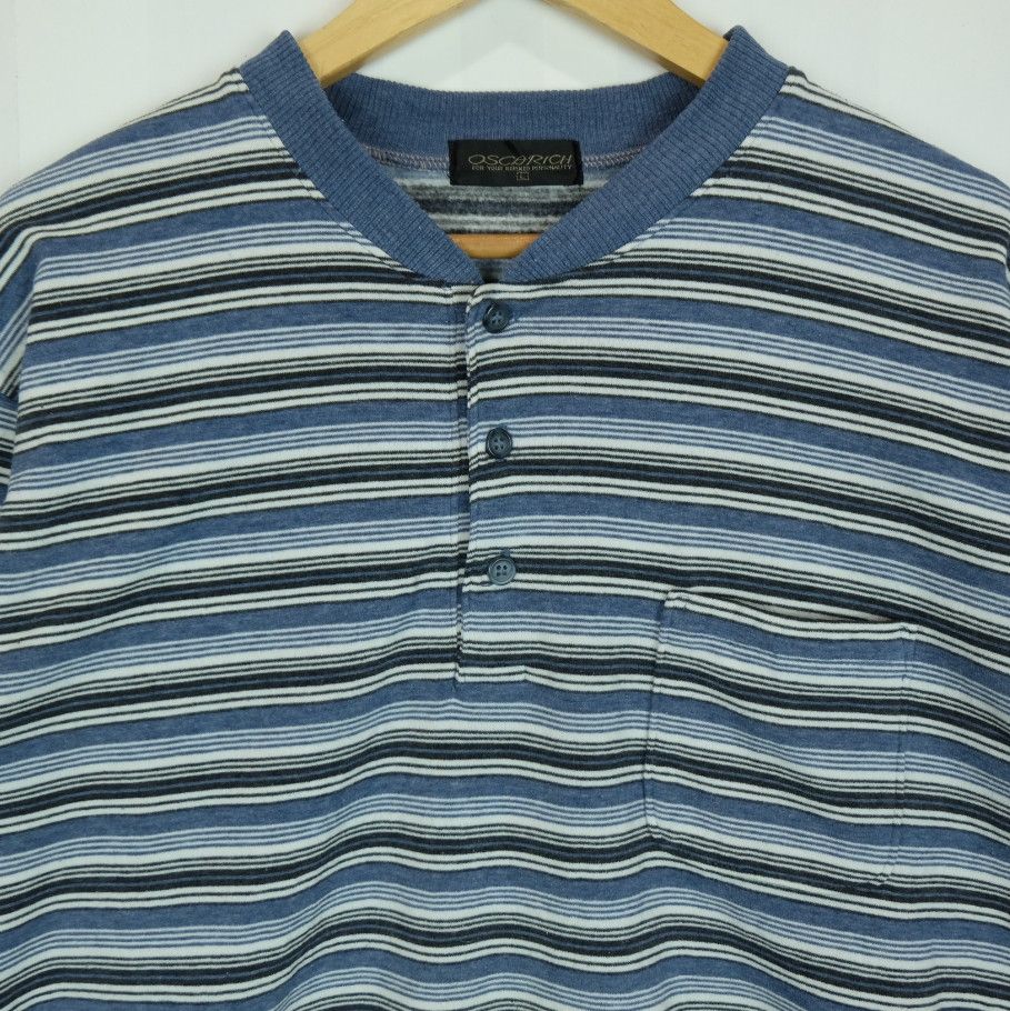 Japanese Brand Vintage 80's OSCARICH Striped Retro Classic Sweatshirts Size US L / EU 52-54 / 3 - 3 Thumbnail