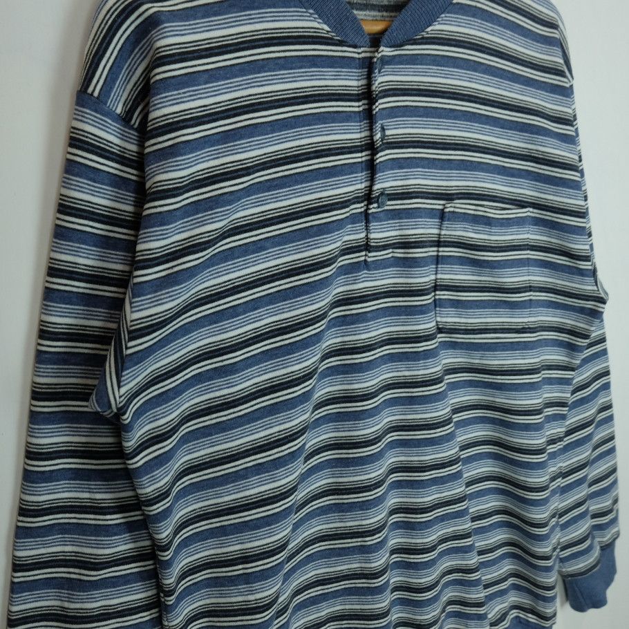 Japanese Brand Vintage 80's OSCARICH Striped Retro Classic Sweatshirts Size US L / EU 52-54 / 3 - 5 Thumbnail