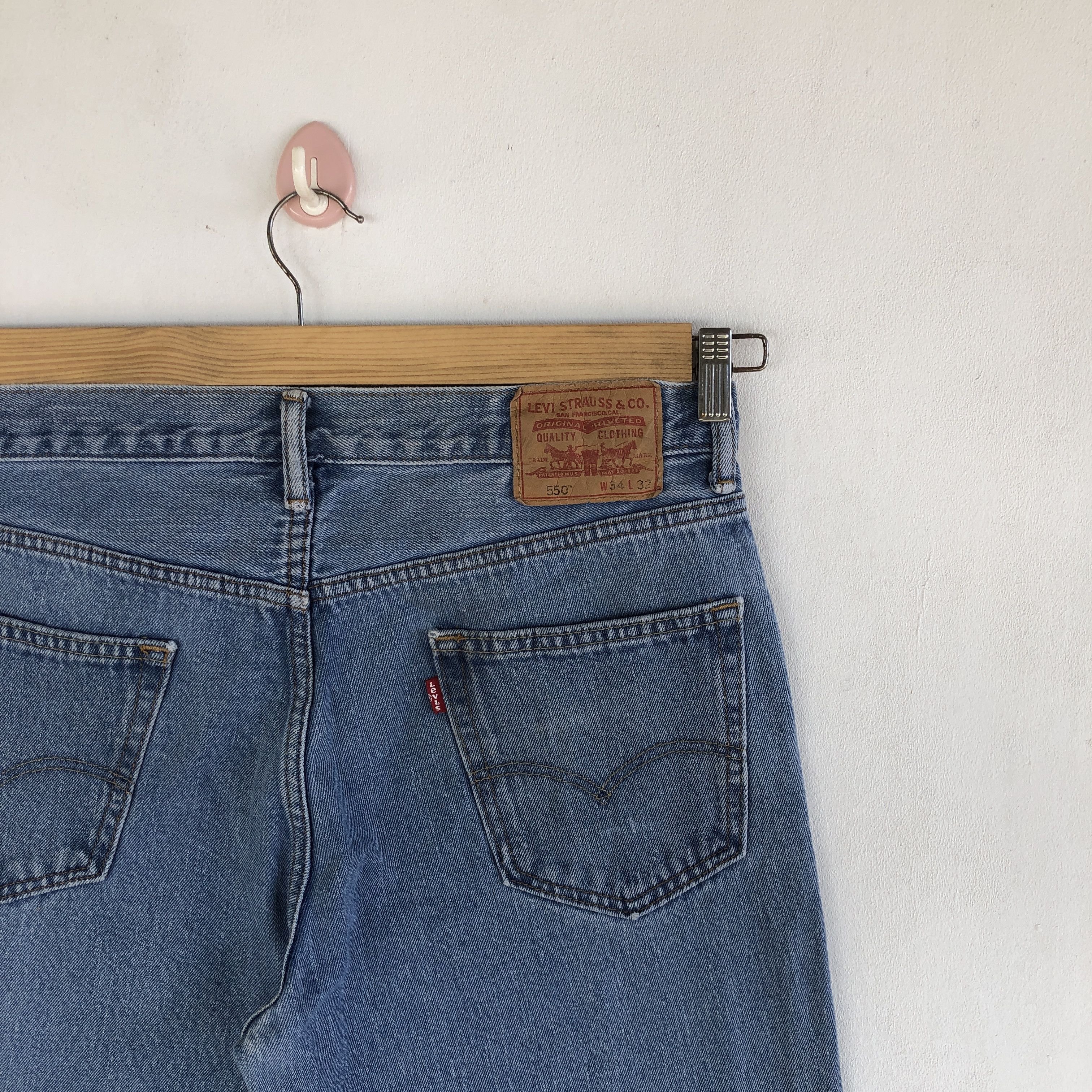 Levi's Vintage Levi's 550 Light Wash Jeans Levis Sun Faded Denim Size US 34 / EU 50 - 5 Thumbnail