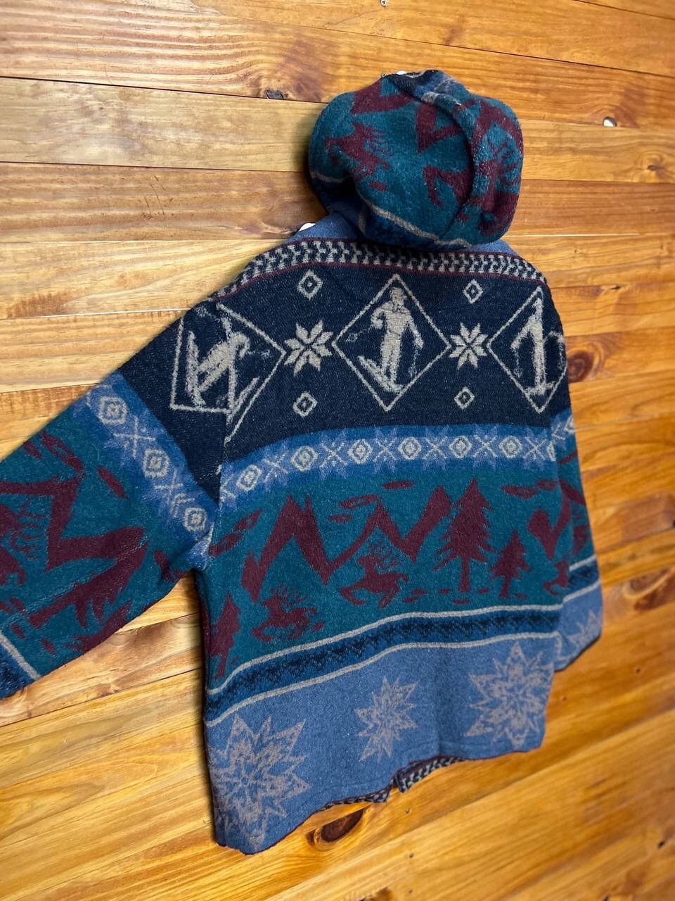 L.L. Bean VINTAGE L.L BEAN WOOL HOODIE NATIVE DESIGN Size US M / EU 48-50 / 2 - 9 Thumbnail
