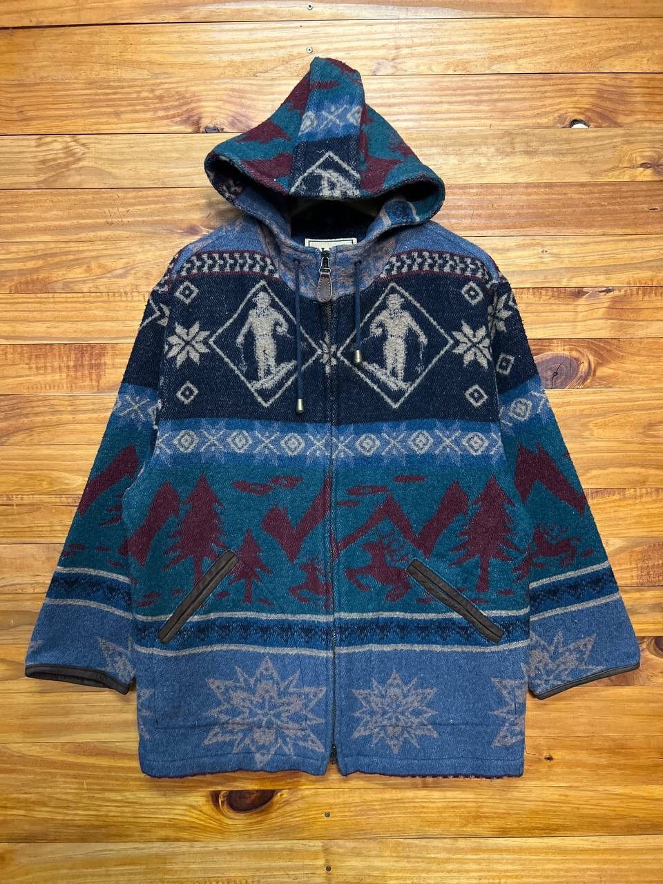 L.L. Bean VINTAGE L.L BEAN WOOL HOODIE NATIVE DESIGN Size US M / EU 48-50 / 2 - 1 Thumbnail