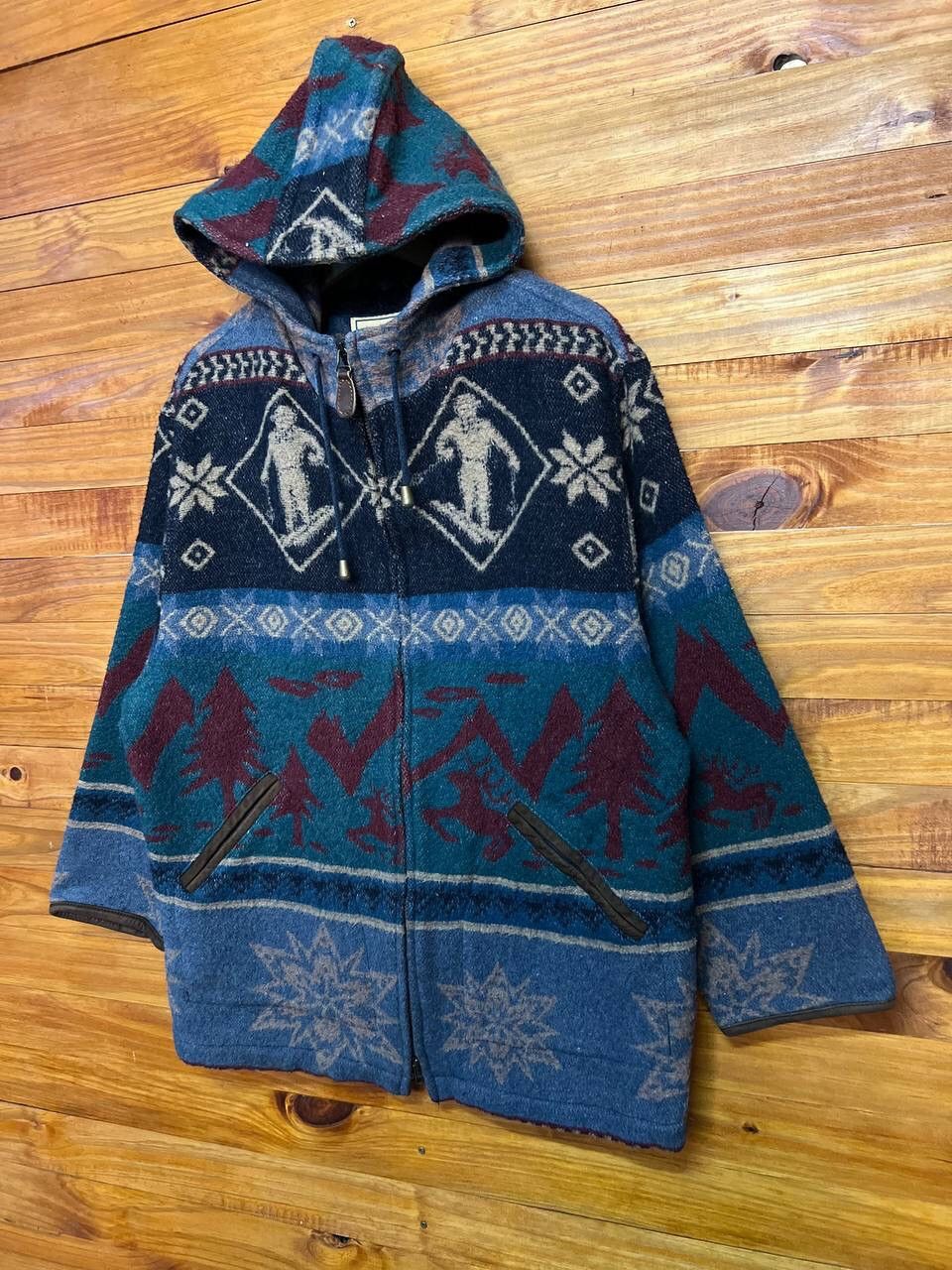 L.L. Bean VINTAGE L.L BEAN WOOL HOODIE NATIVE DESIGN Size US M / EU 48-50 / 2 - 3 Thumbnail
