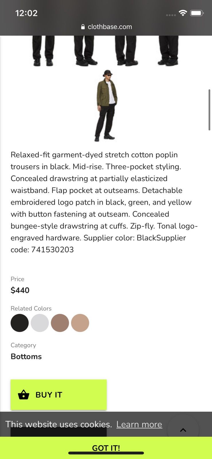 Stone Island Stone Island Cargo Pants Type LO Size US 33 - 16 Thumbnail